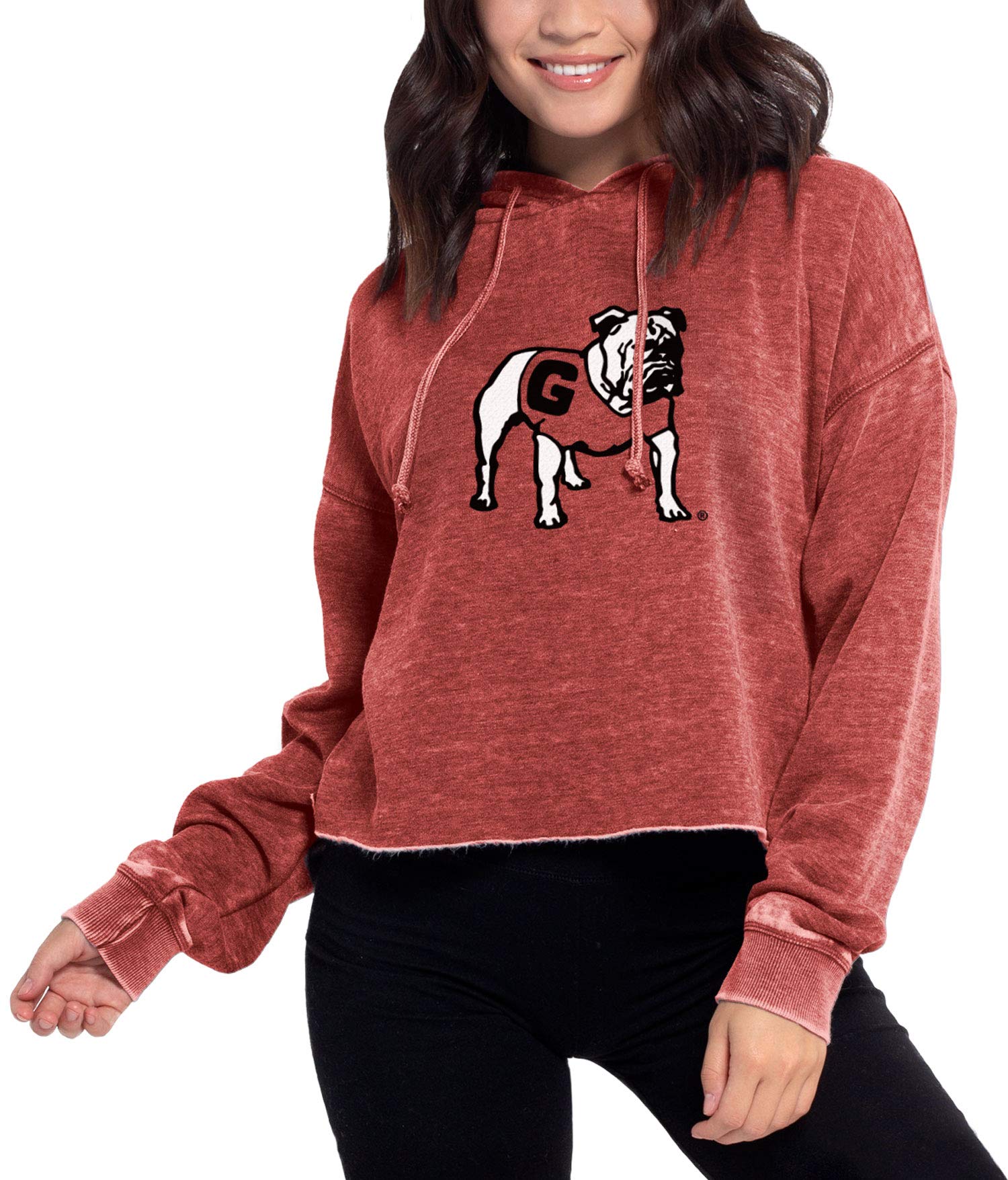 Chicka-D Women's Campus Cropped Hoodie - Trendy Oversized Pullover Sweatshirt for College Students | Perfect for Casual Wear, Gym, and Campus Fashion