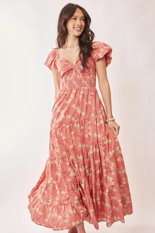 Elegant Sweetheart Neckline Textured Tiered Maxi Dress for Women - Perfect for Weddings, Parties & Summer Vacations