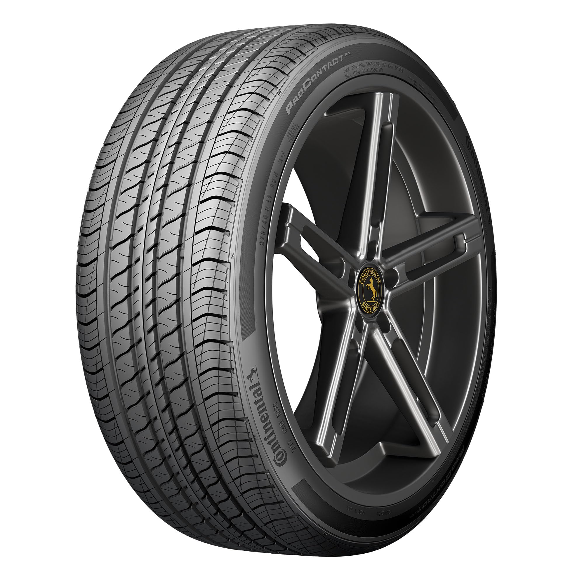 Continental ProContact RX All-Season 225/45R17 91V Passenger Car Tires - High Performance for Sedans & Coupes in All Weather Conditions