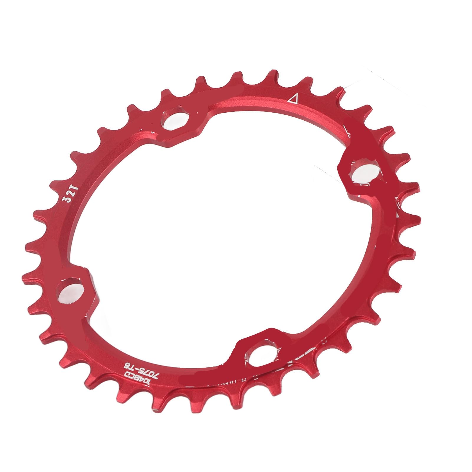 **Dioche 32T Red Bike Chainring - 32/34/36/38T Carbon Steel Narrow Wide Chainring for BCD 104mm - Compatible with Speed Bike, e-Bike, Fat Bike & Mountain Bike - Perfect for Off-Road Trails & Urban Commuting**