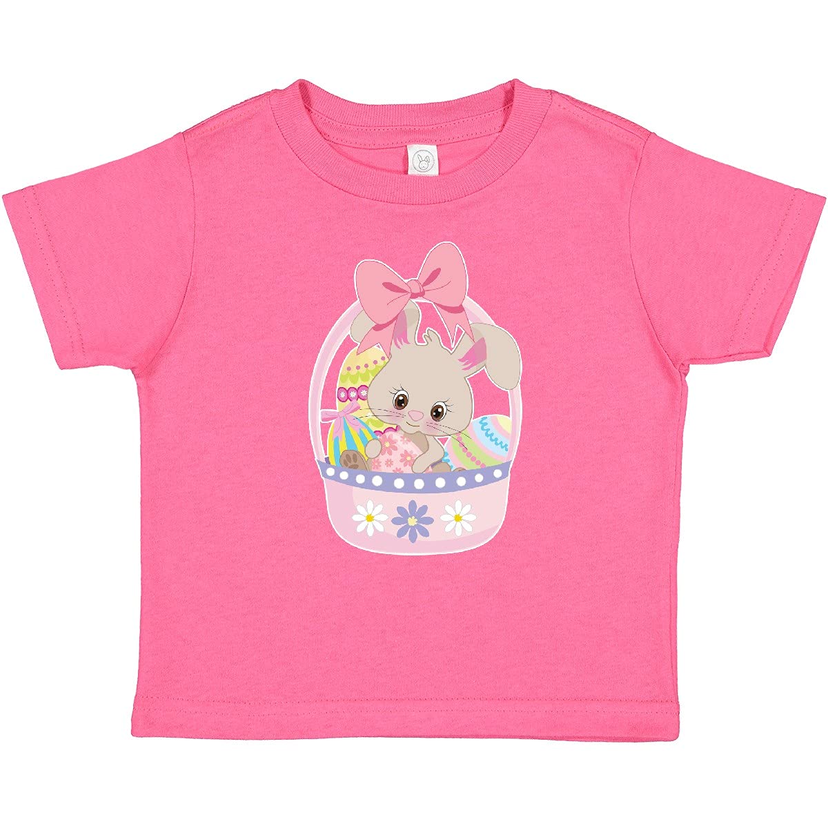 Easter Bunny in Basket with Eggs Baby T-Shirt - Cute Easter Outfit for Boys & Girls - Perfect for Easter Egg Hunts & Family Photos
