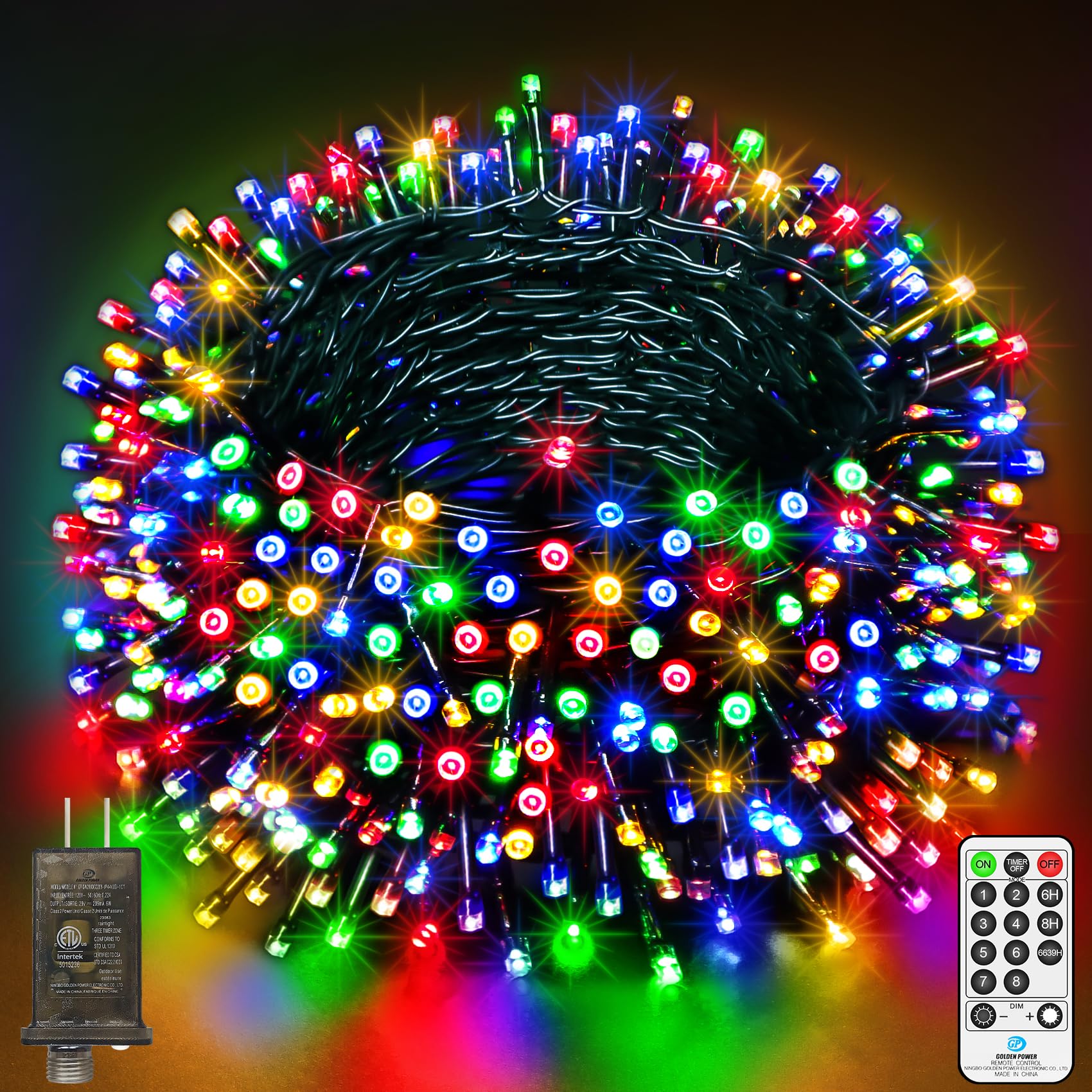 1000 LED Christmas Lights Outdoor String Lights - 394FT Waterproof Fairy Lights with 8 Modes & Timer, Multicolor Holiday Decor for Xmas Tree, Yard, Patio, Wedding, Party (Indoor/Outdoor Use)