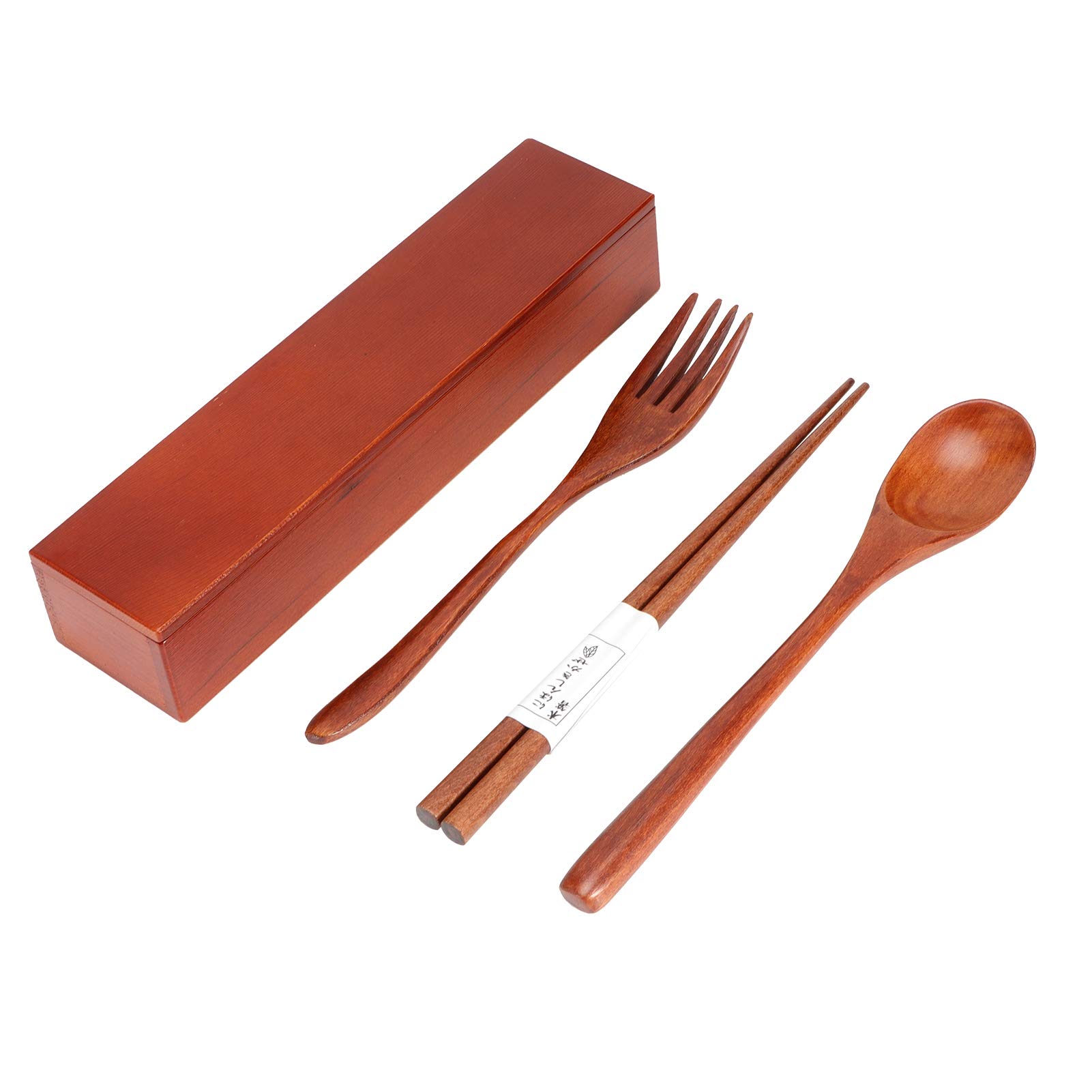 Eco-Friendly Wooden Cutlery Set - Portable & Safe Dinnerware for Camping, Picnic, Office & Outdoor Activities | Perfect for Travel, Hiking & Sustainable Living