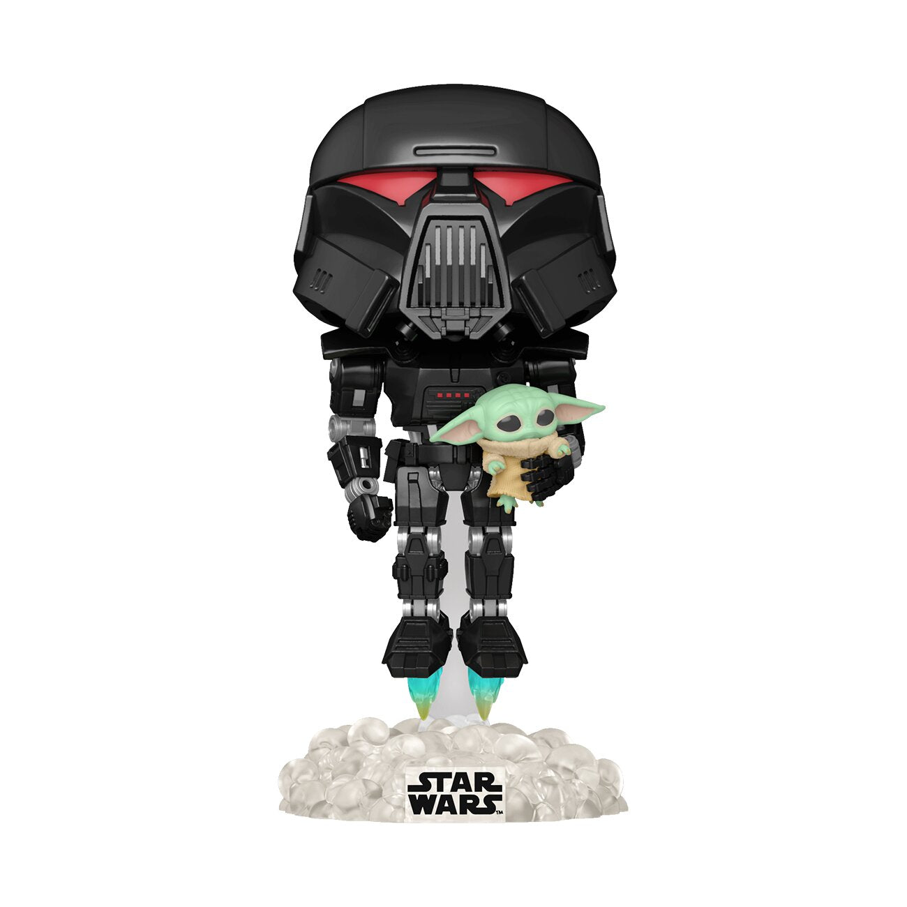 Funko Pop! Star Wars Dark Trooper with Grogu Collectible Vinyl Figure - Perfect for Display, Gifts, and Star Wars Fans