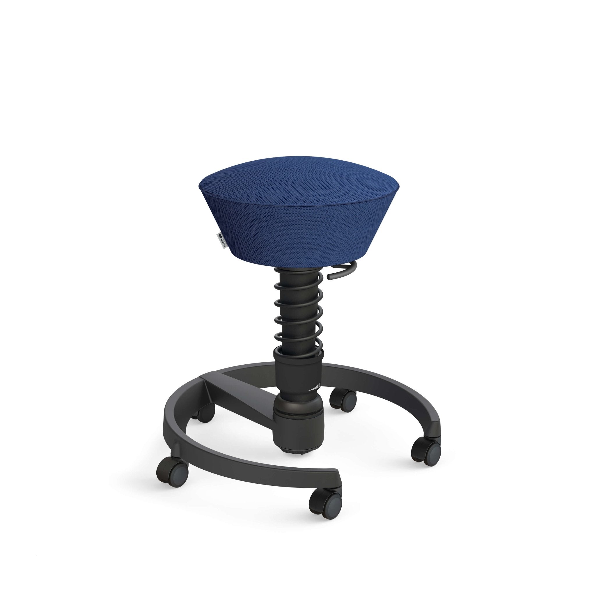 Aeris Swopper Active Sitting Stool with Black Castors - Ergonomic Office Chair for Home & Work - Improve Posture & Reduce Back Pain While Working or Gaming