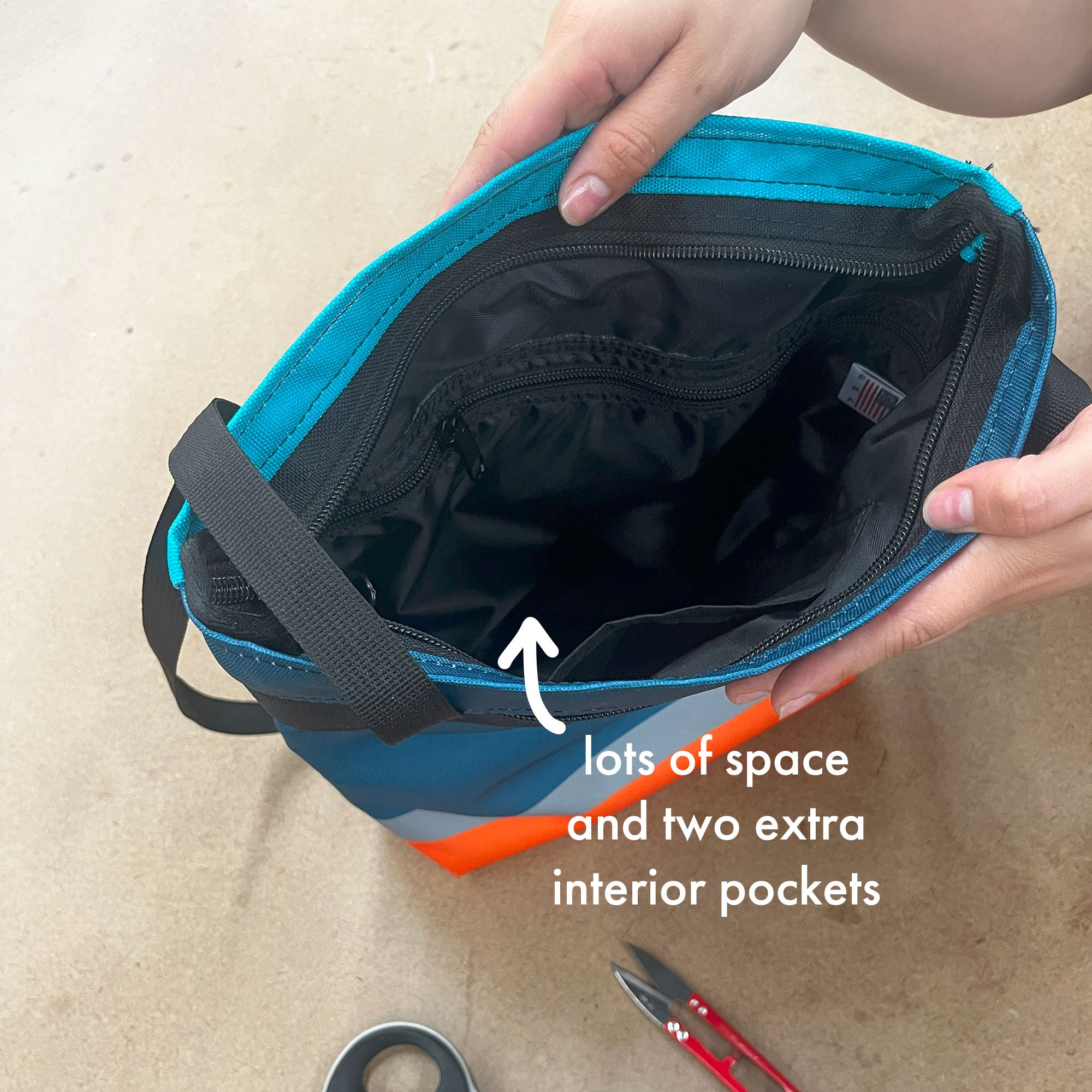 Scrap Project Tote Bag - Eco-Friendly DIY Craft Tote for Sewing, Quilting & Fabric Storage - Perfect for Artists, Crafters & Creative Projects