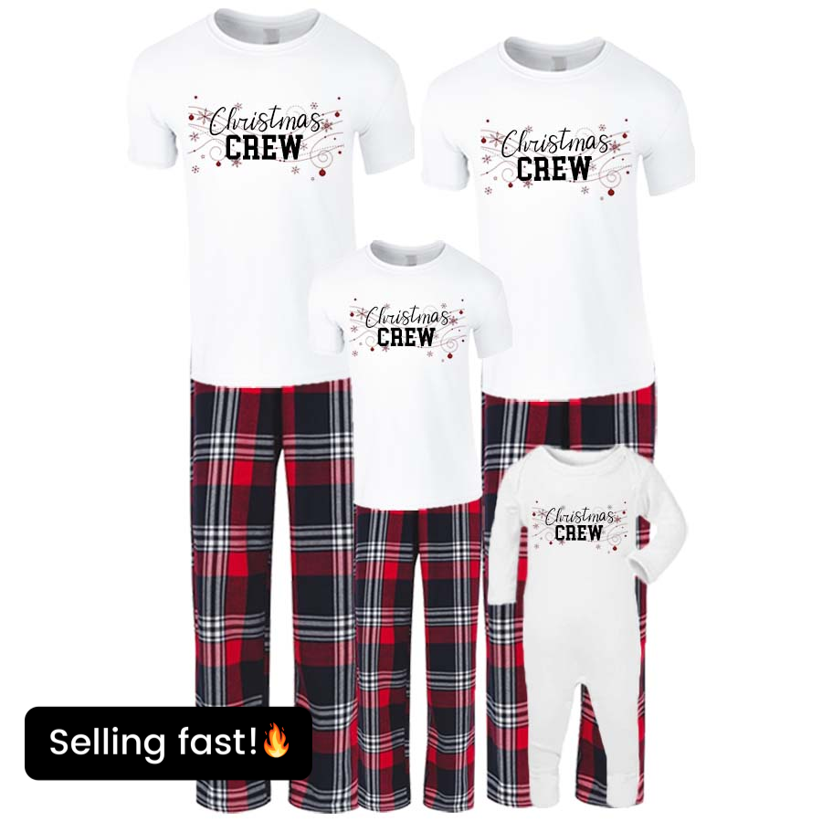 Christmas Crew Yuletide Pajama Set for Women - Cozy Holiday Sleepwear & Lounge Outfit - Perfect for Christmas Morning & Winter Nights
