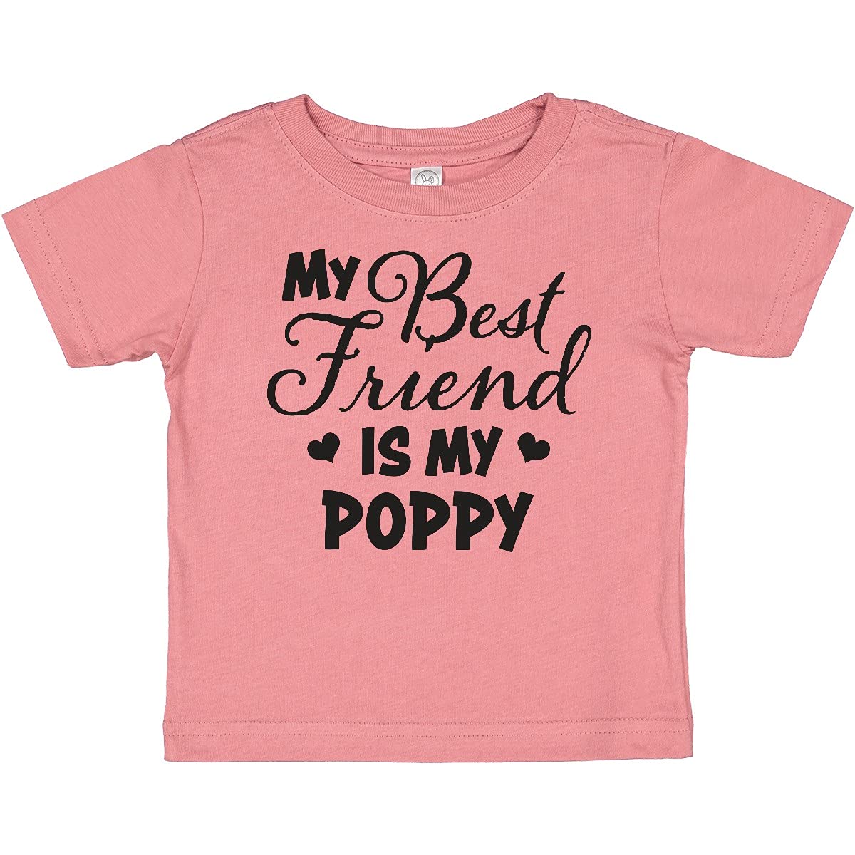 My Best Friend is My Poppy with Hearts Baby T-Shirt - Perfect for Family Outings and Playdates