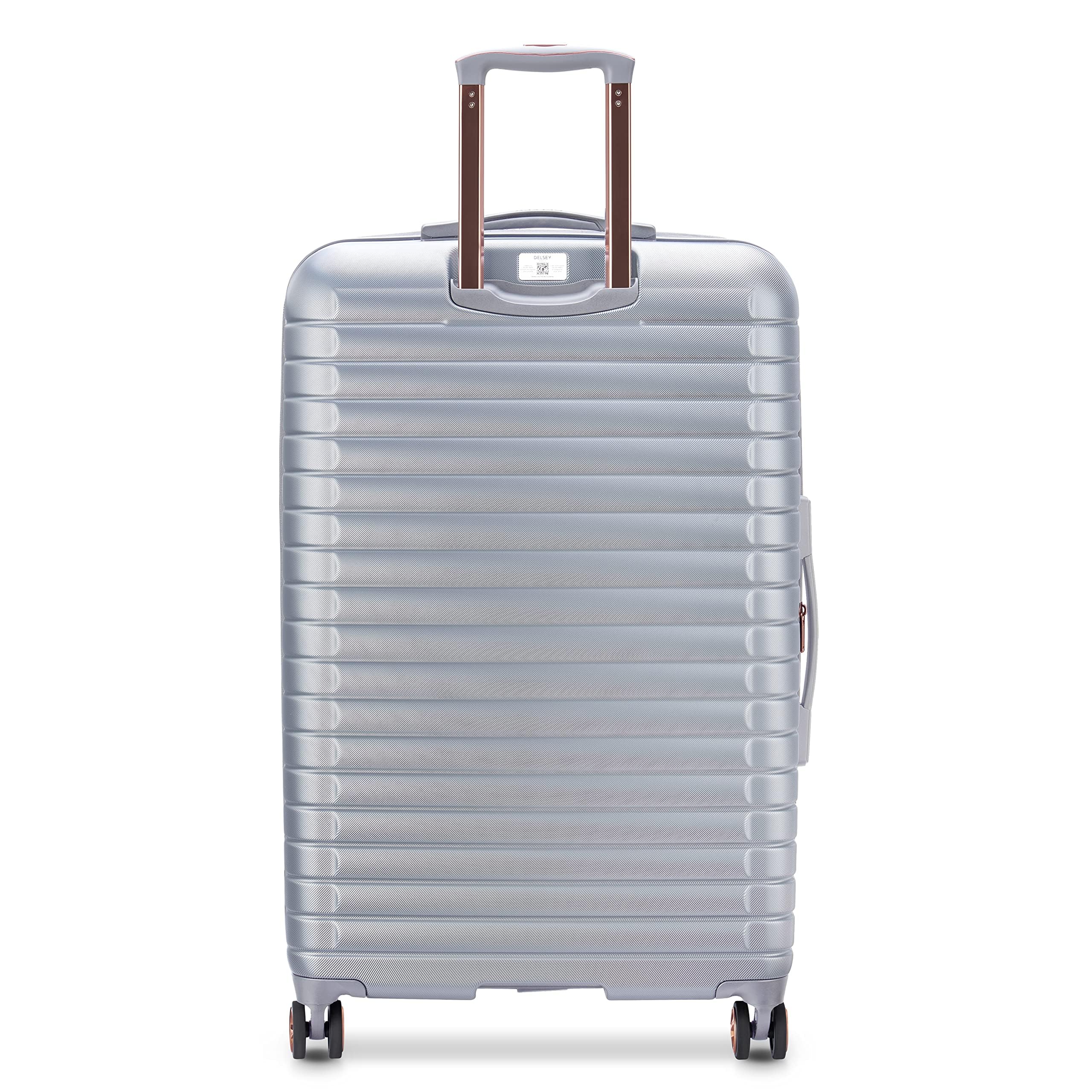 Delsey Paris Cruise 3.0 Hardside Expandable Luggage Set with 360° Spinner Wheels - 3-Piece (21/24/28 Inch) Platinum Suitcase for Travel, Business Trips & Vacations