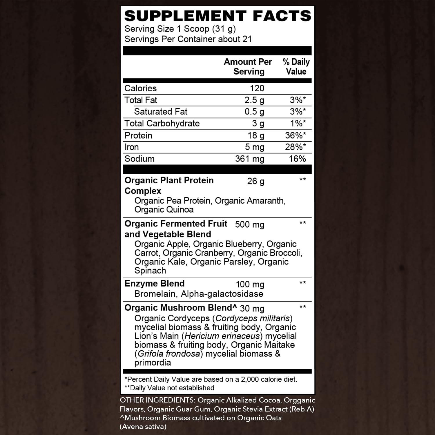 Organic Vegan Protein Powder - Plant-Based Protein with Superfoods, Enzymes & Probiotics - USDA Certified, Non-GMO, Gluten-Free - Chocolate Flavor (18.5 oz, 21 Servings) - Perfect for Post-Workout Recovery, Smoothies & Healthy Meal Replacement