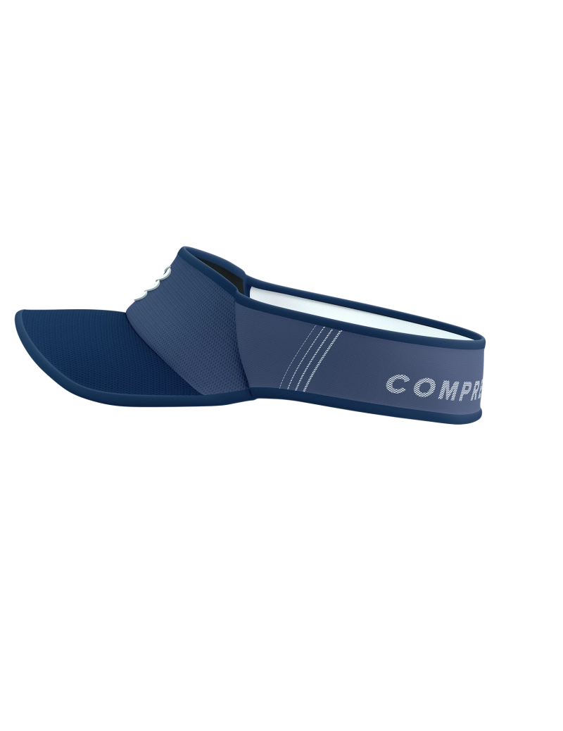 Compressport Unisex Ultralight Running Visor - Breathable Sun Hat for Men & Women - Perfect for Marathon, Hiking & Outdoor Sports (Blue)