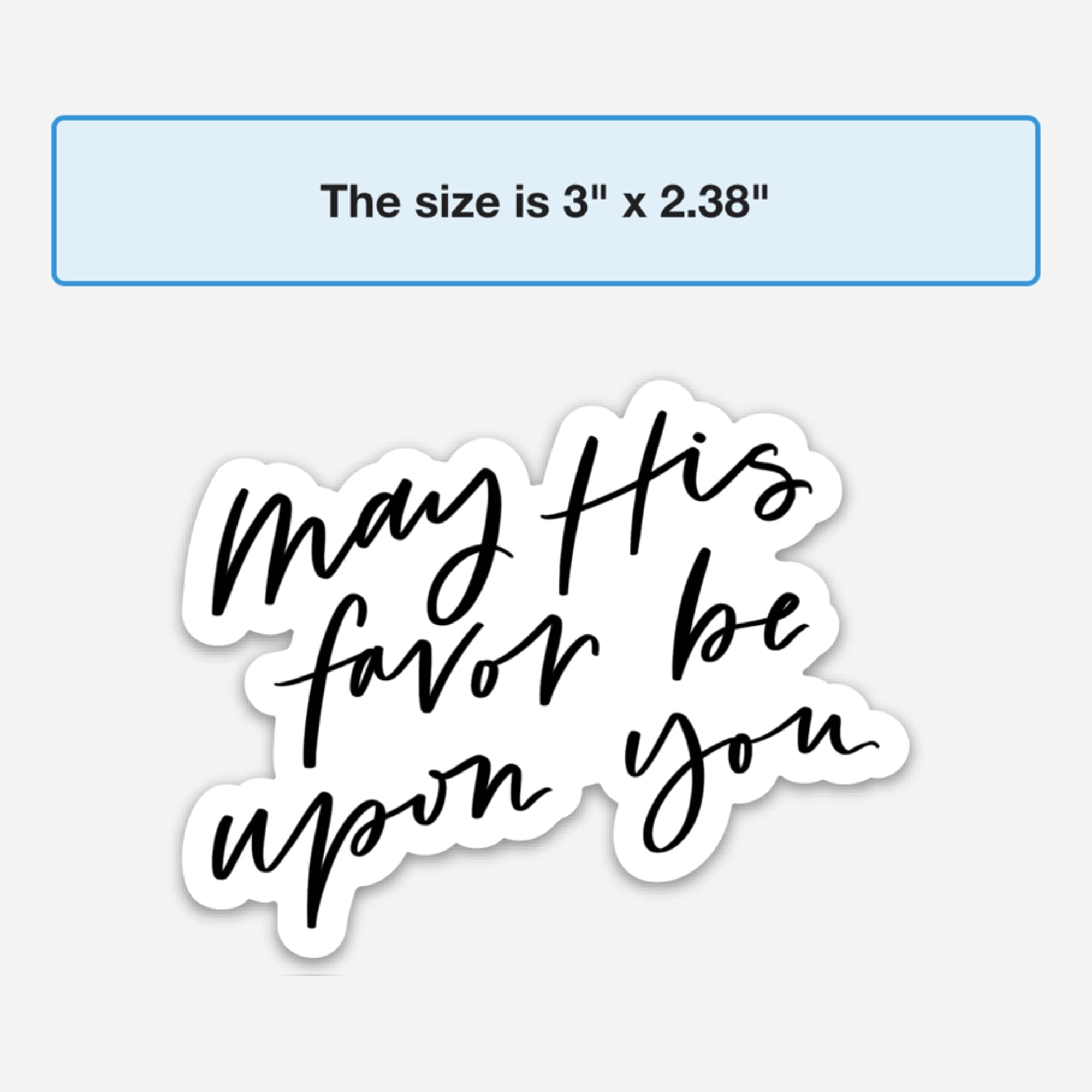 Bible Verse Stickers - Inspirational Christian Faith Quotes & Religious Decals for Journals, Bibles & Gifts | May His Favor Be Upon You