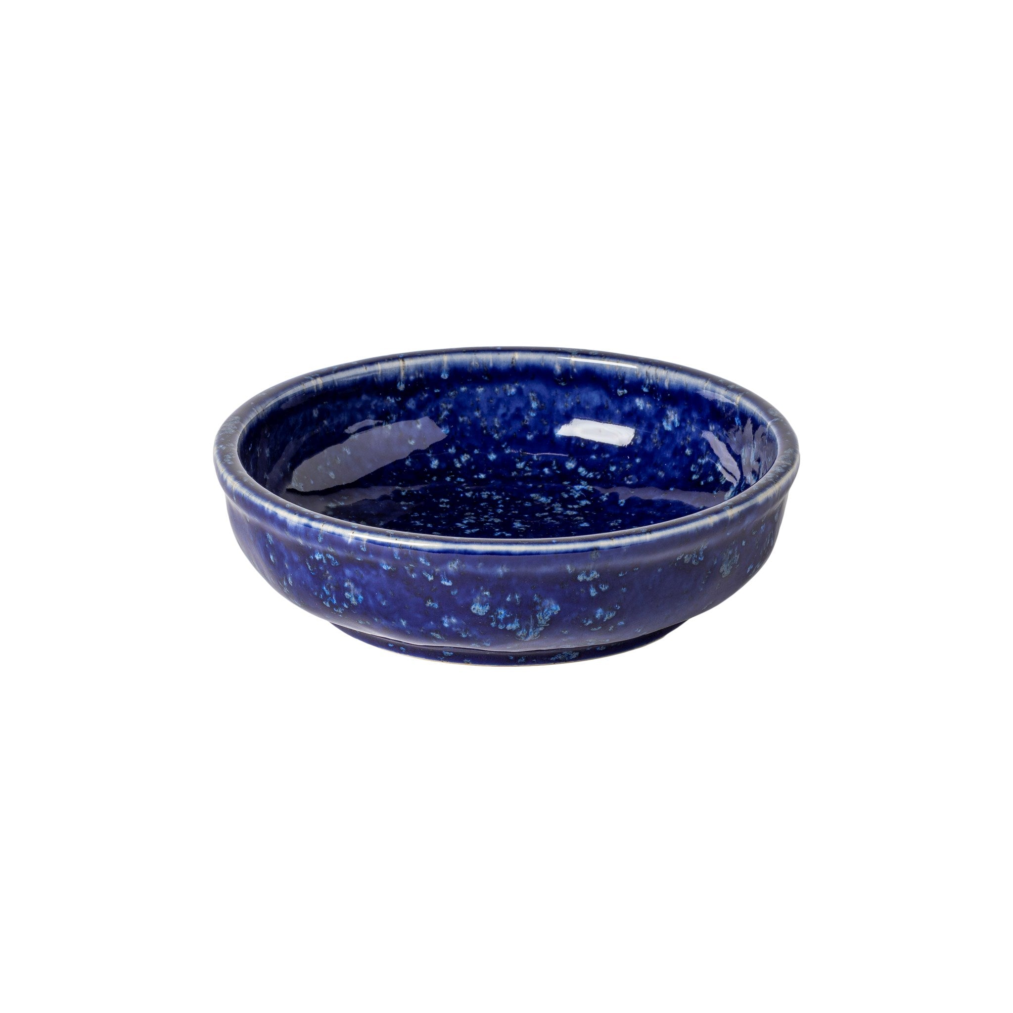 Speckled Blue Ceramic Dinnerware Set - 16-Piece Stoneware Plates, Bowls & Mugs - Elegant Blue Speckle Design for Dining, Kitchen & Home Decor - Perfect for Everyday Use & Dinner Parties