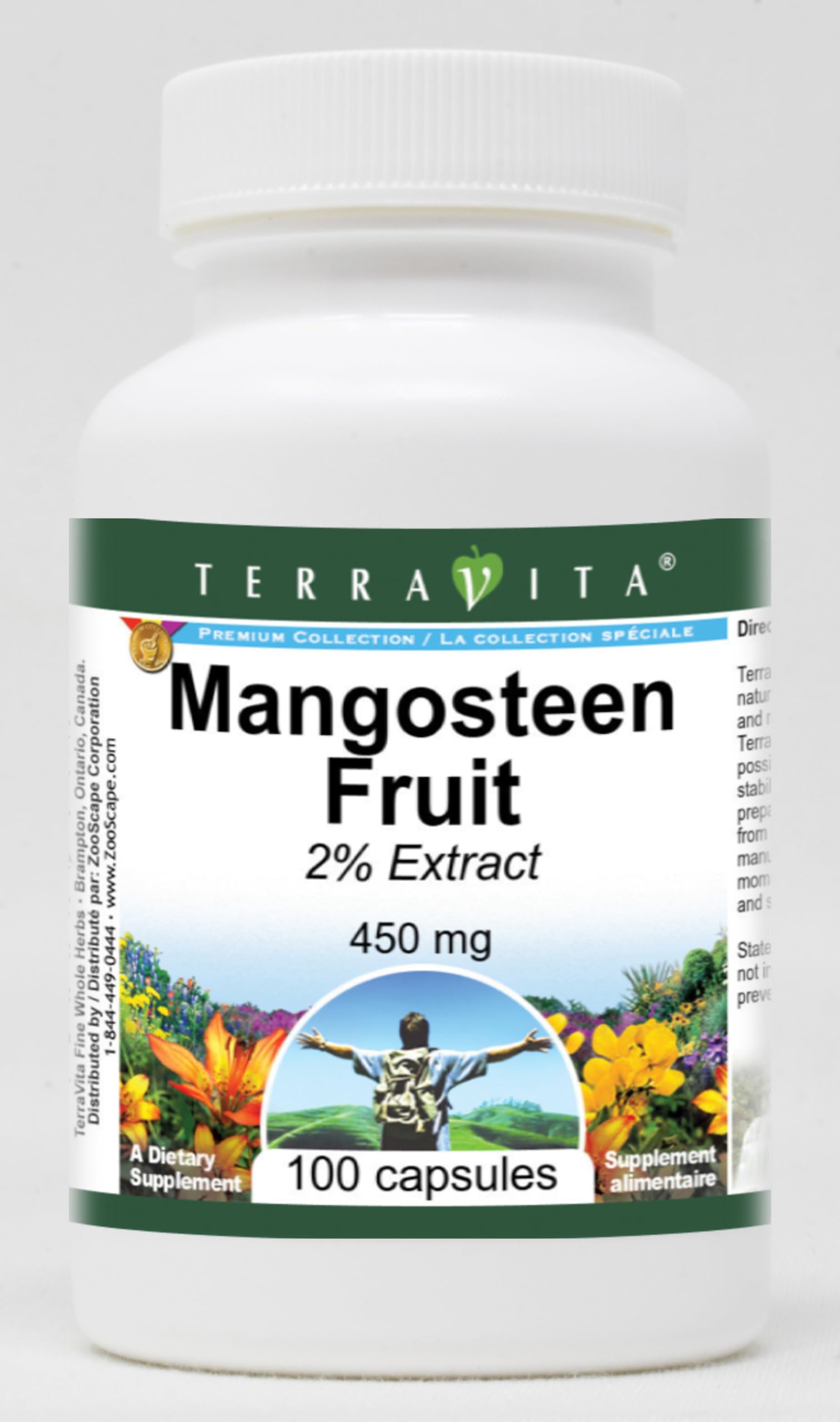 Premium Mangosteen Fruit 2% Extract - 450mg per Capsule (100 Capsules per Bottle, 2-Pack) | Natural Antioxidant Supplement for Immune Support & Wellness | Perfect for Daily Health Routine & Travel