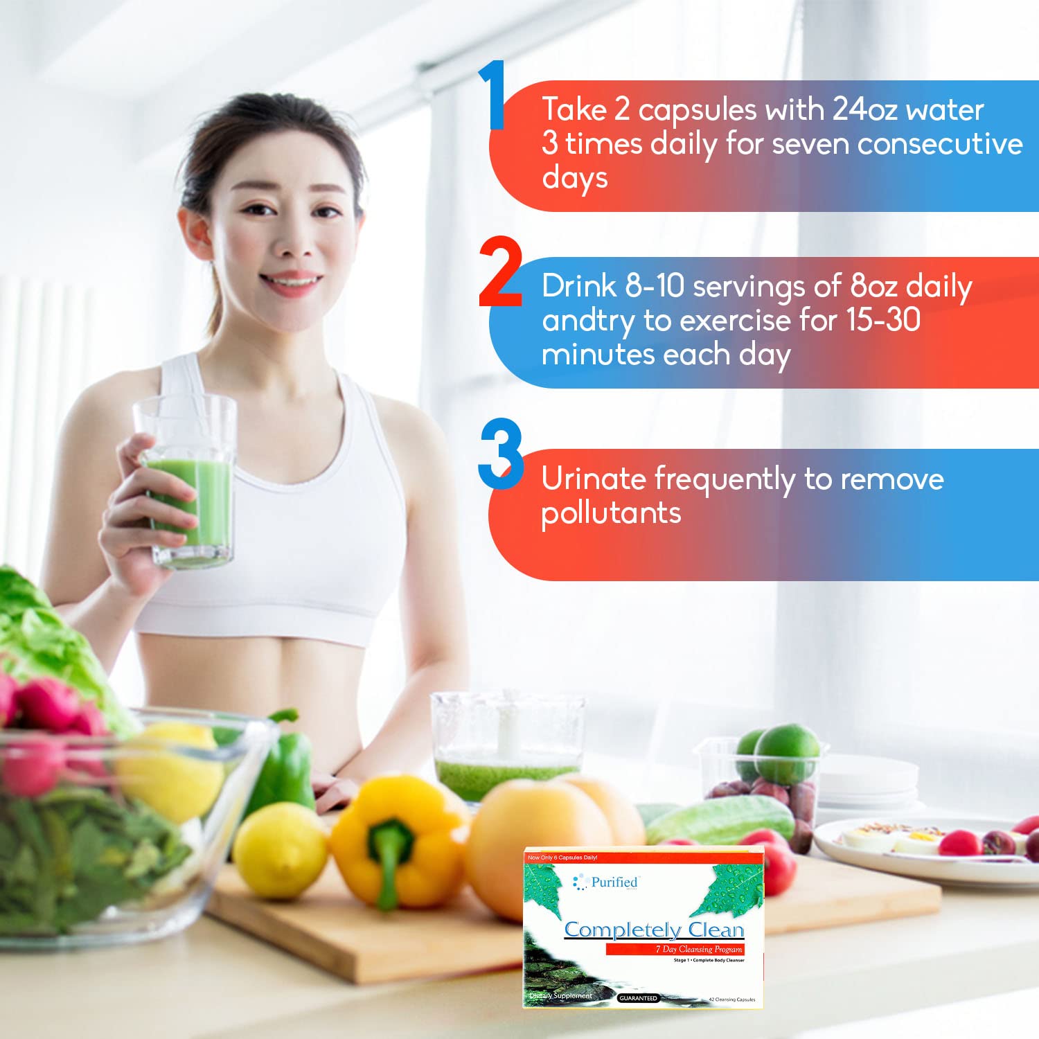 Wellgenix Omni Completely Clean 7-Day Toxin Cleanse - Complete Body Detox Supplement Pills with Natural Ingredients - Supports Liver & Digestive Health - Flush Out Toxins & Waste - 42 Capsules - Perfect for Post-Holiday Detox & Weight Management