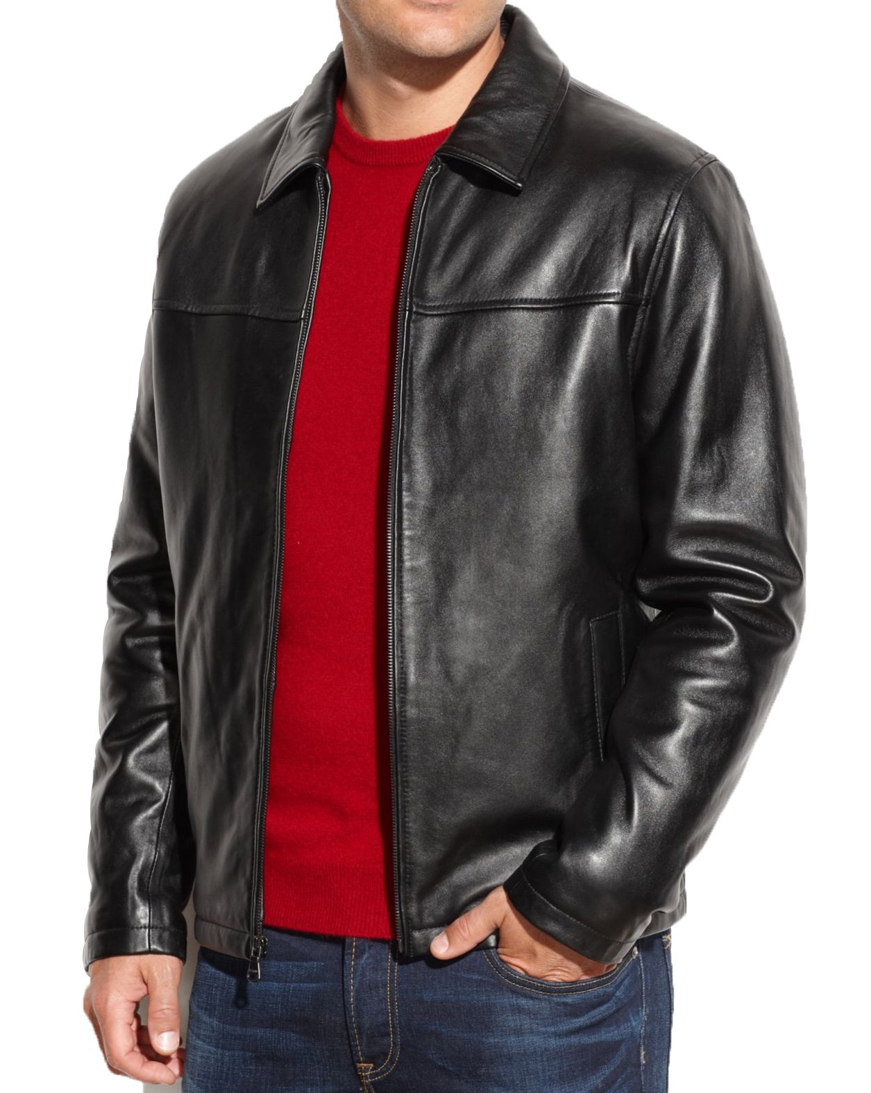 Genuine Lambskin Leather Jacket for Men - Motorcycle Biker Bomber Jacket (KC-55) | Stylish & Durable Riding Gear for Cruising & Casual Wear