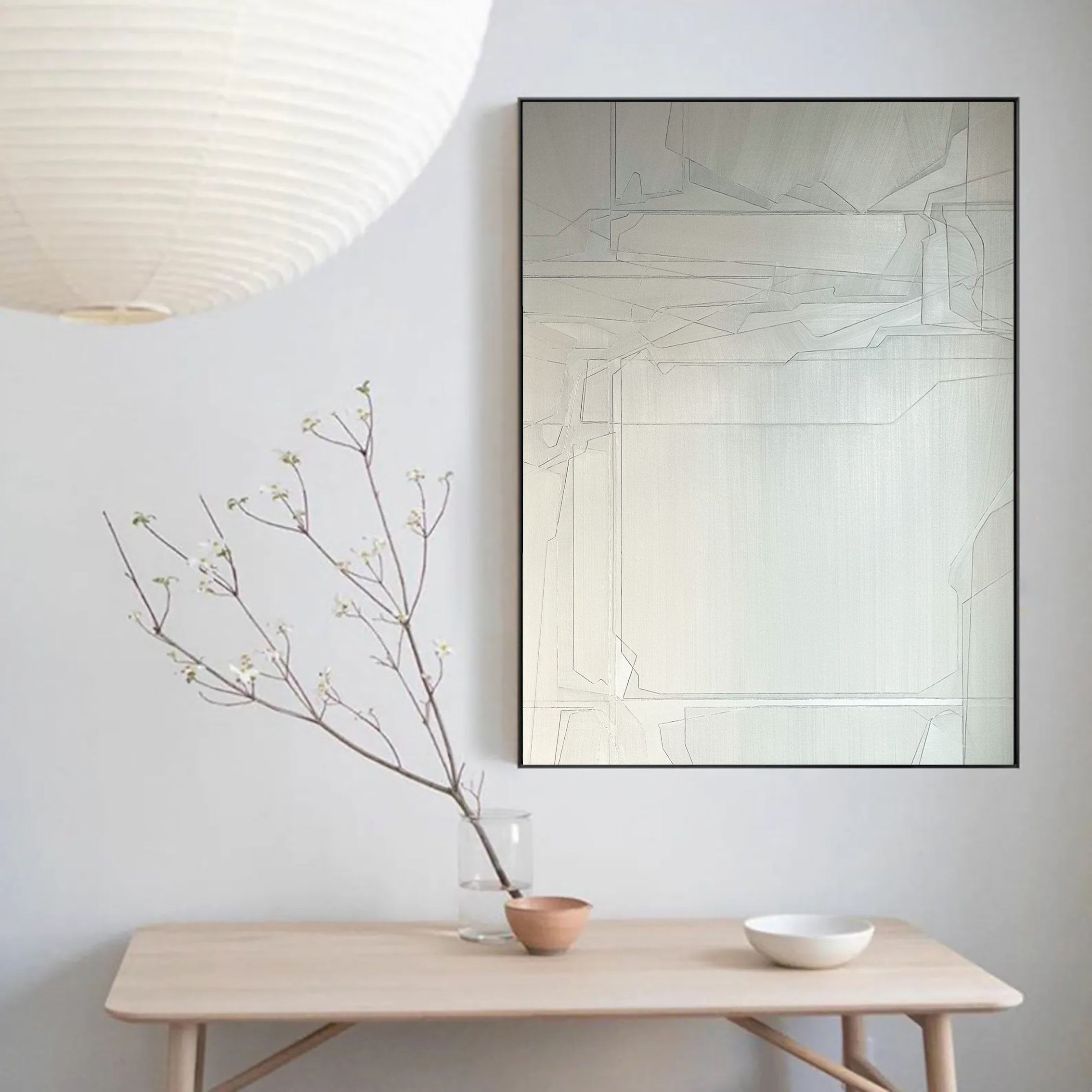Modern Geometric Abstract Wall Art Painting - Handmade Canvas Print for Home & Office Decor #MM093 | Perfect for Living Room, Bedroom, or Office Wall Decor