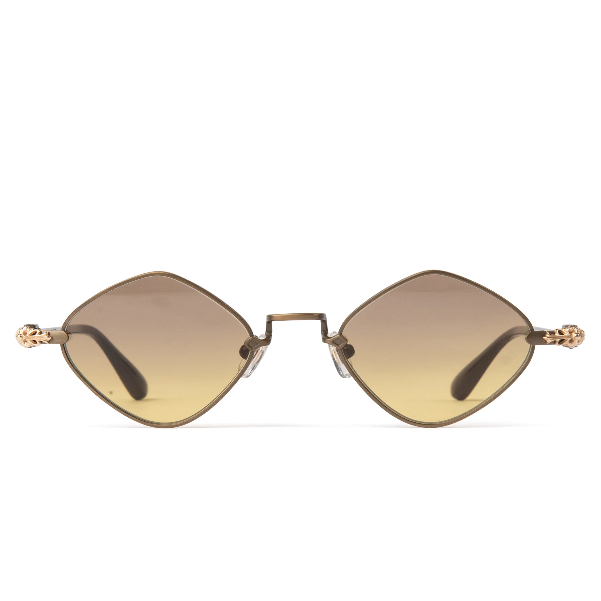 Chrome Hearts Diamond Dog Light Brown Sunglasses - Luxury Designer Sunglasses for Men & Women - Perfect for Outdoor Activities, Beach, and Fashion Accessories