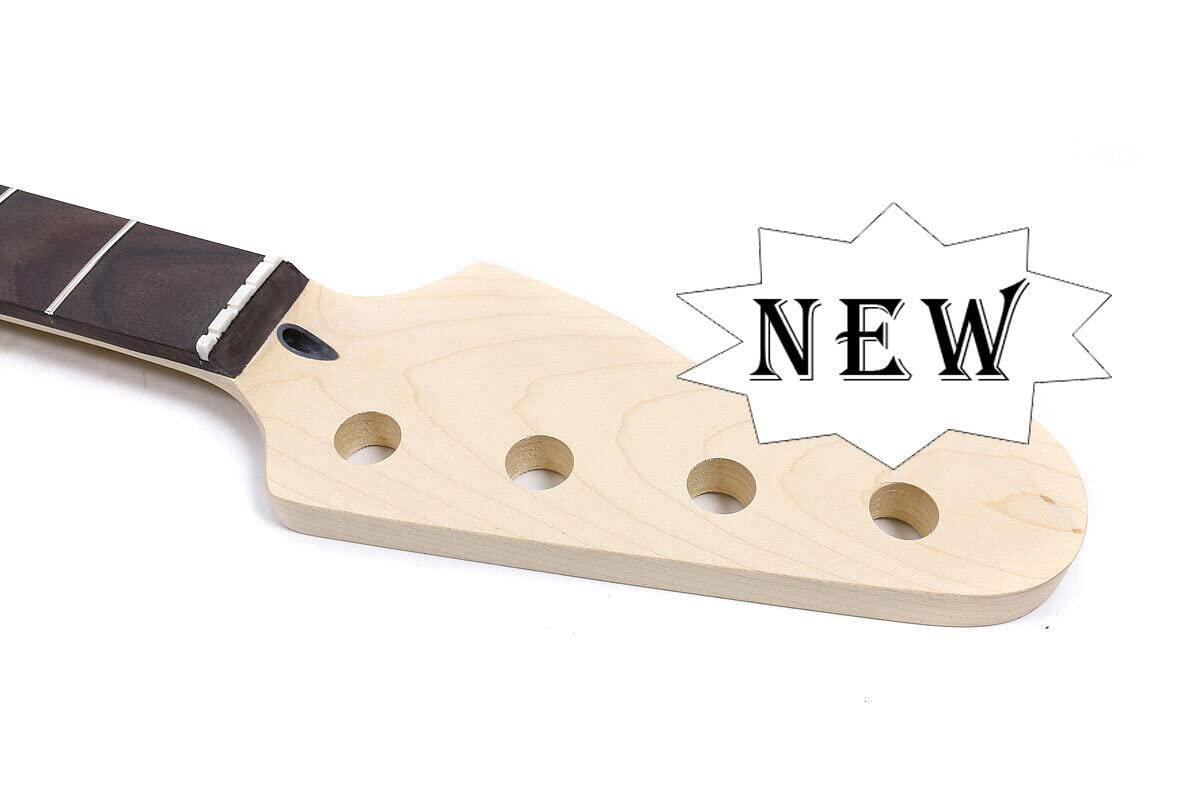 Left Hand Electric Guitar Neck Replacement - 22 Frets, 34