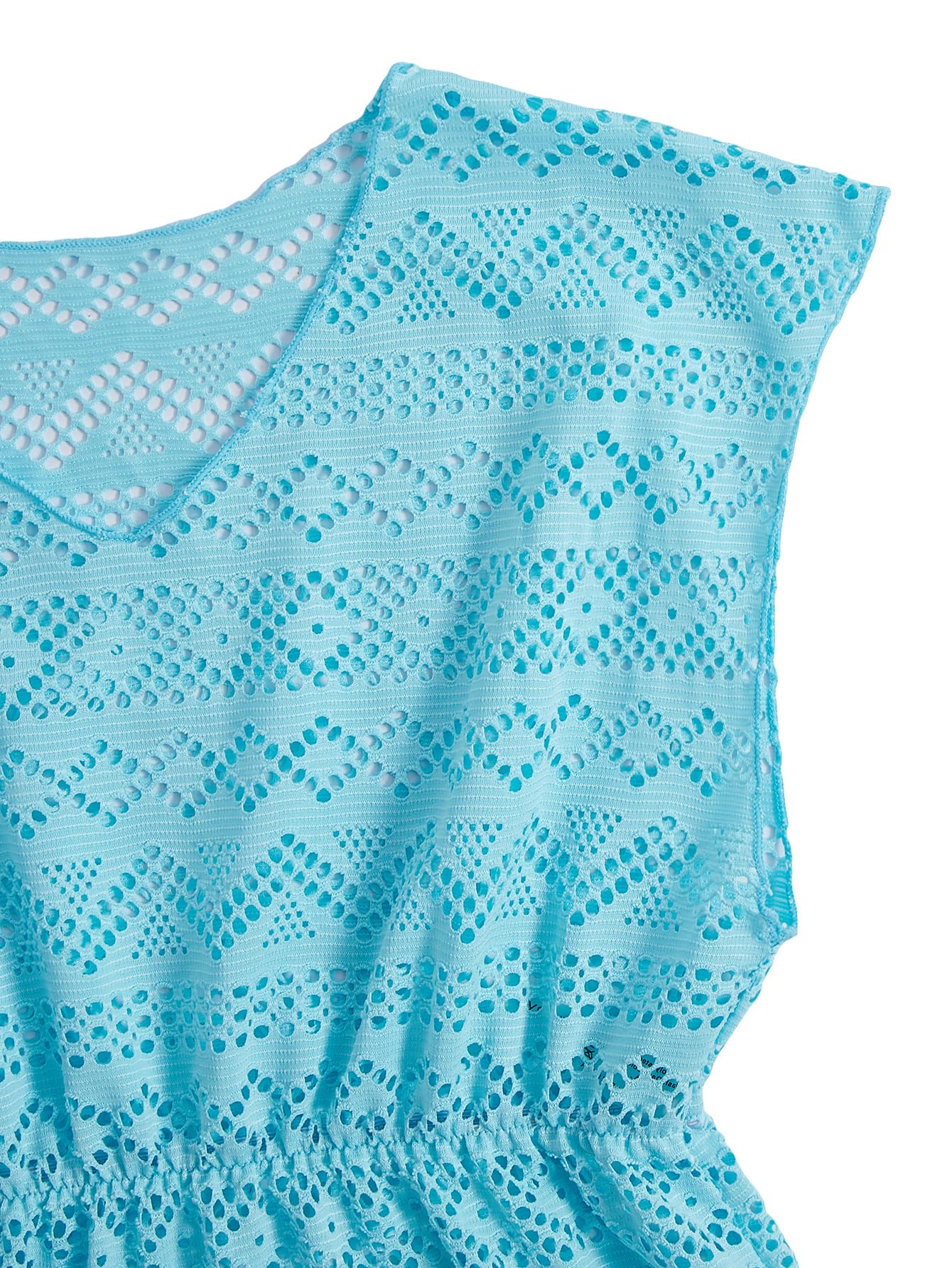 Milumia Girls' Eyelet Hollow Beach Cover Up Swimsuit - Lightweight Summer Swimwear for Pool, Beach & Vacation - Perfect for Swimming, Sunbathing & Outdoor Activities