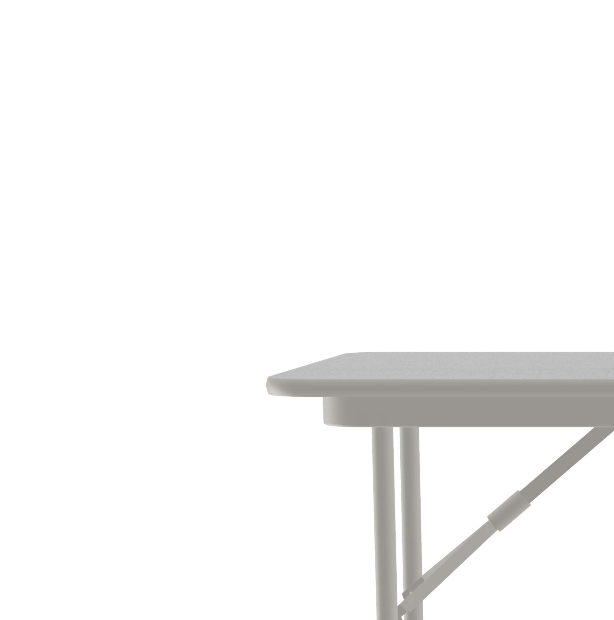Correll 24x36 Inch Heavy Duty Folding Table with Gray Granite Melamine Top - 26.5