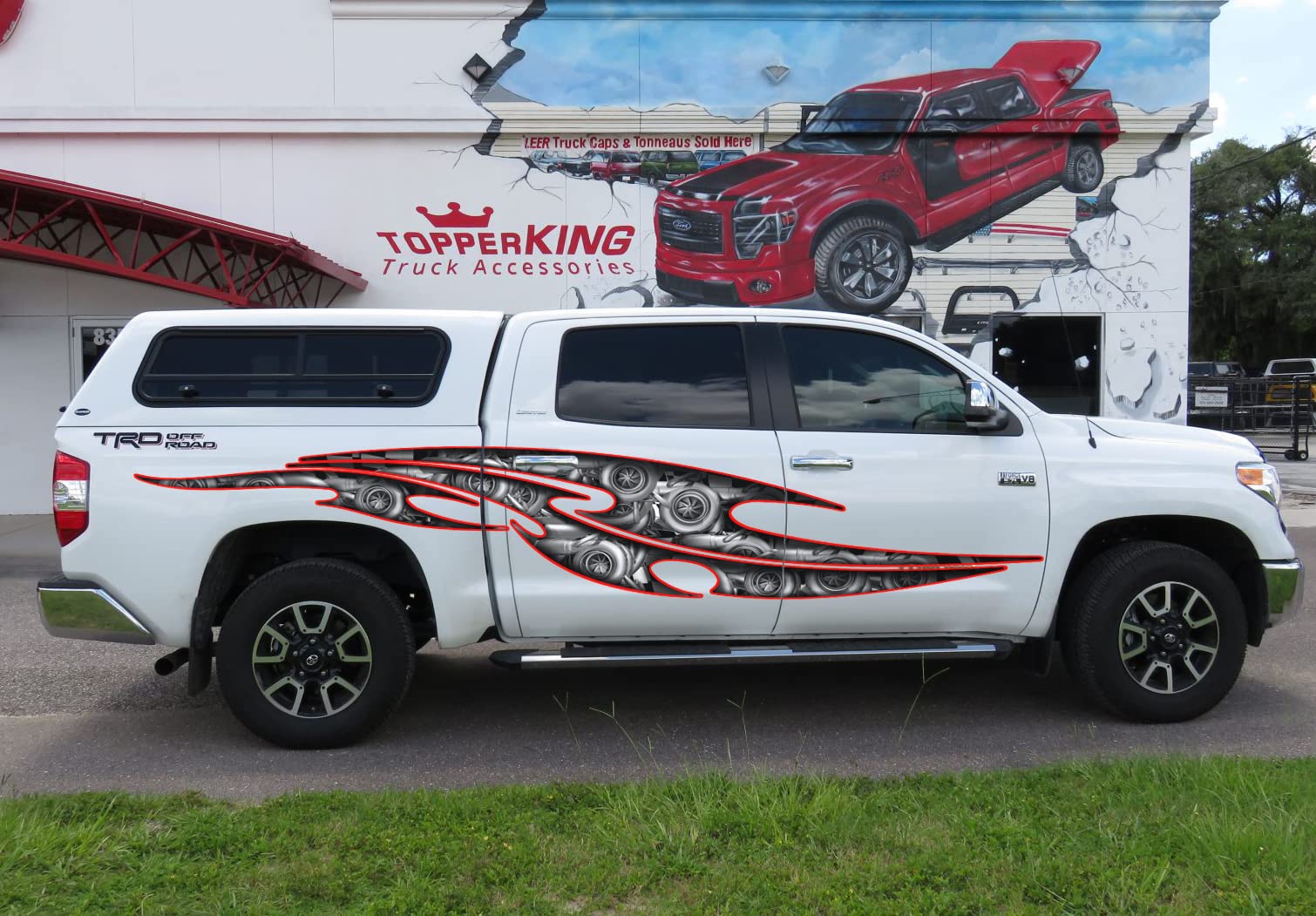 3D Ripped Metal Tribal Tattoo Car Vinyl Wrap Decal - Street Legal 22x70 Inches - Turbocharged & Turbine Graphics for Cars, Trucks & SUVs - Perfect for Custom Vehicle Wraps, Racing Stickers & Automotive Decoration