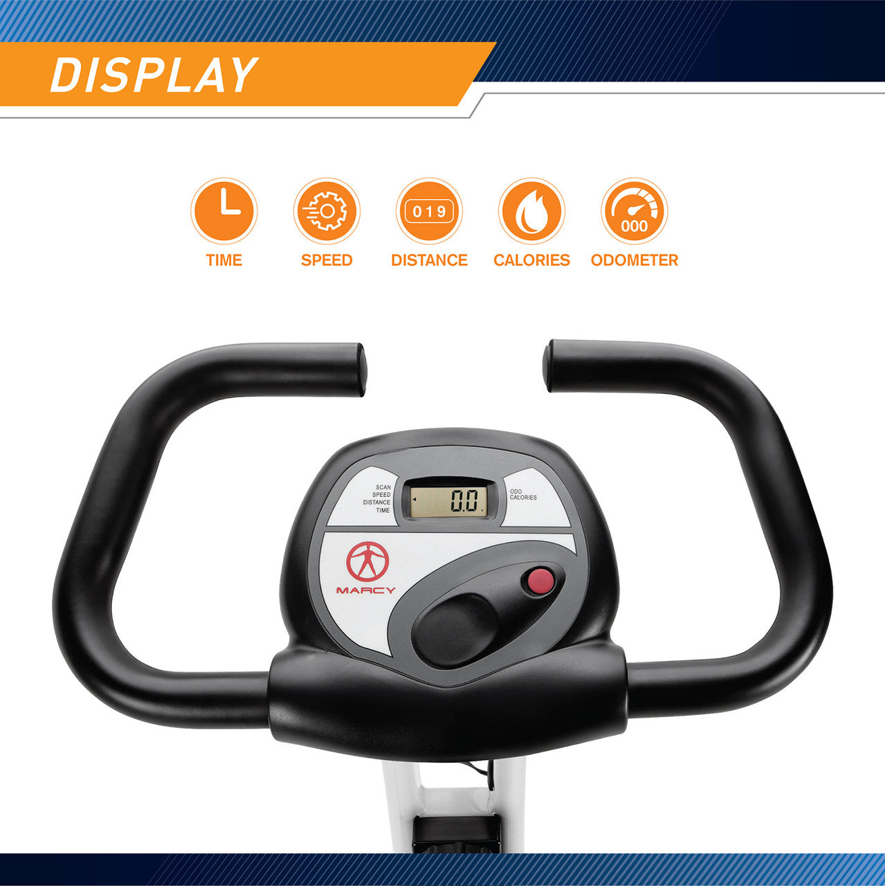 Marcy NS-652 Foldable Upright Exercise Bike for Home Gym - Compact Cardio Workout Equipment for Small Spaces | Perfect for Apartment, Office & Indoor Cycling Training