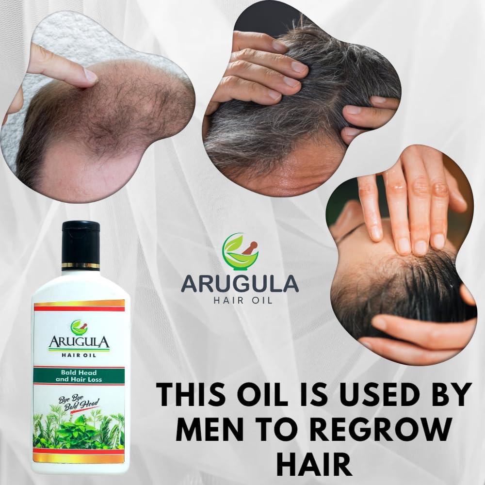 100% Natural Arugula Hair Growth Oil for Grey to Black Hair Transformation | Strengthens Hair Roots & Promotes Growth | 100ml | Perfect for Daily Hair Care & Scalp Massage