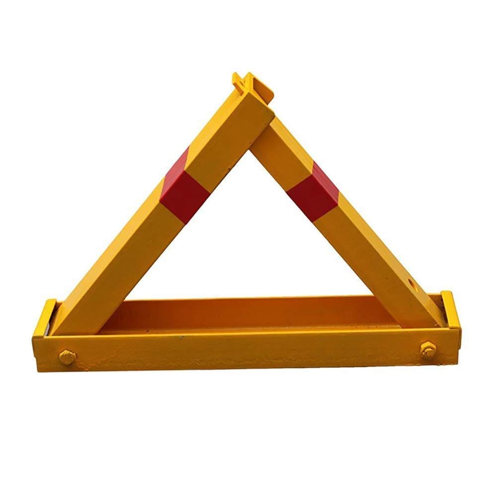 Heavy Duty Parking Latch Barrier - Triangle Channel Lock Collision Prevention System for Car Spaces, Fixed Bollard Without Padlock - Perfect for Shopping Malls, Office Buildings & Residential Parking Lots