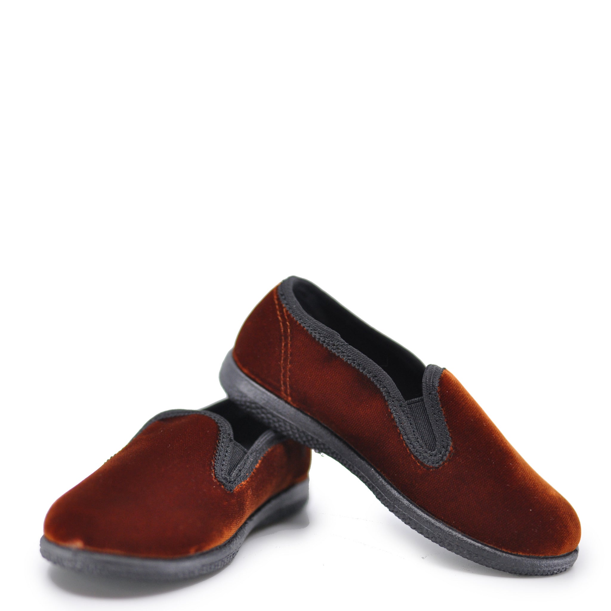 Pepe Brown Velvet Slip On Shoes for Women - Comfortable Loafers with Soft Cushioning - Perfect for Casual Wear, Office & Travel
