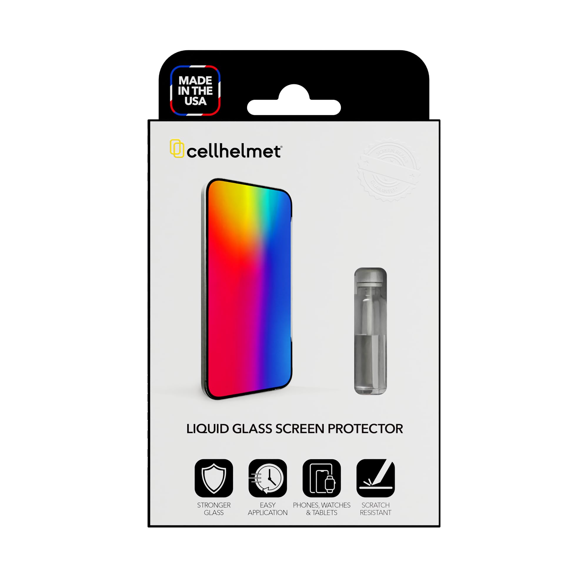 Cellhelmet Liquid Glass Nano Screen Protector - Scratch & Shatter Proof Universal Screen Protector for iPhone, Samsung Phones & Smart Watches | Made in USA | Perfect for Outdoor Activities, Gym & Daily Protection