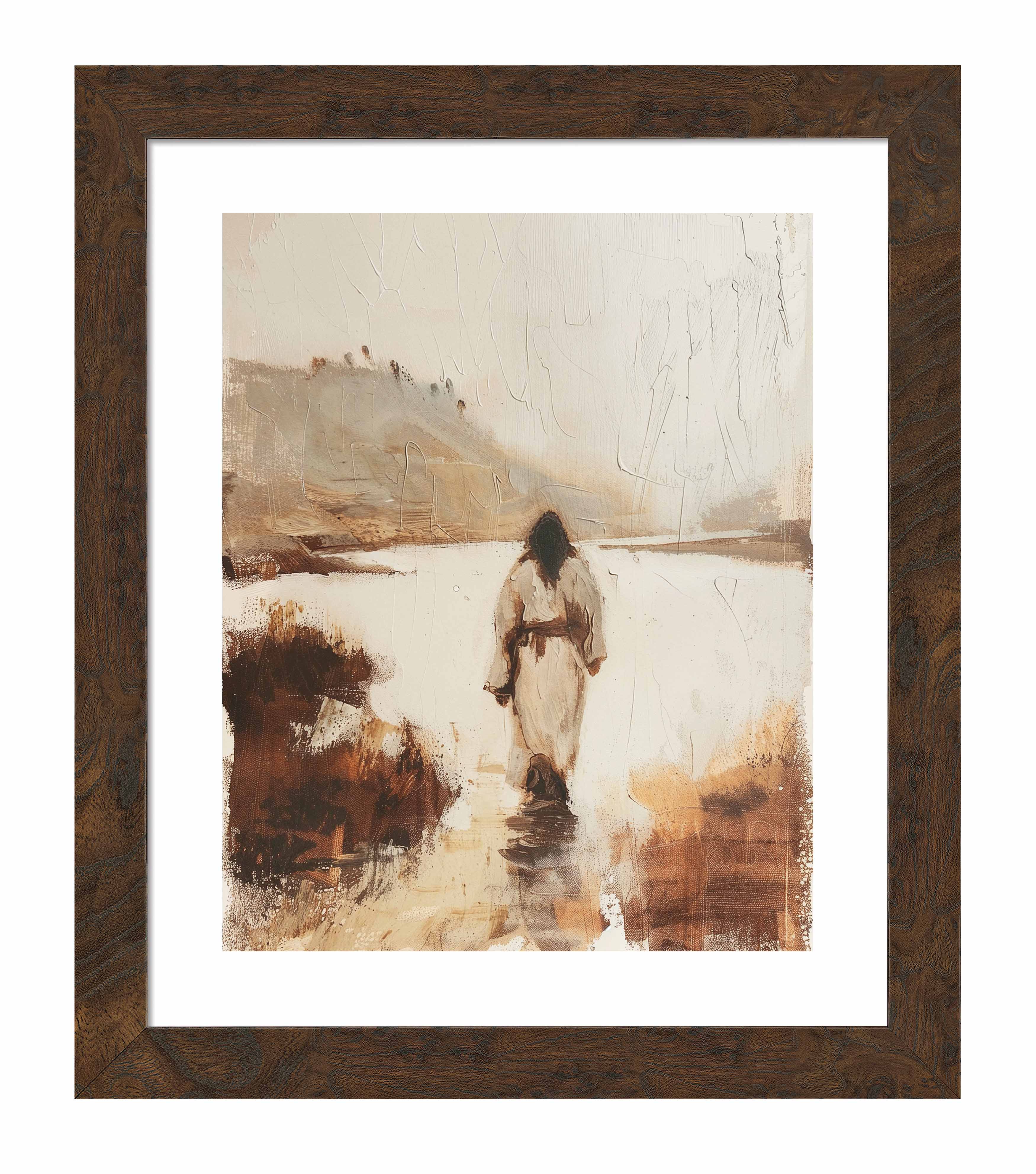 Christ In The Wilderness Wall Art - Religious Christian Home Decor Prints for Living Room, Bedroom & Office