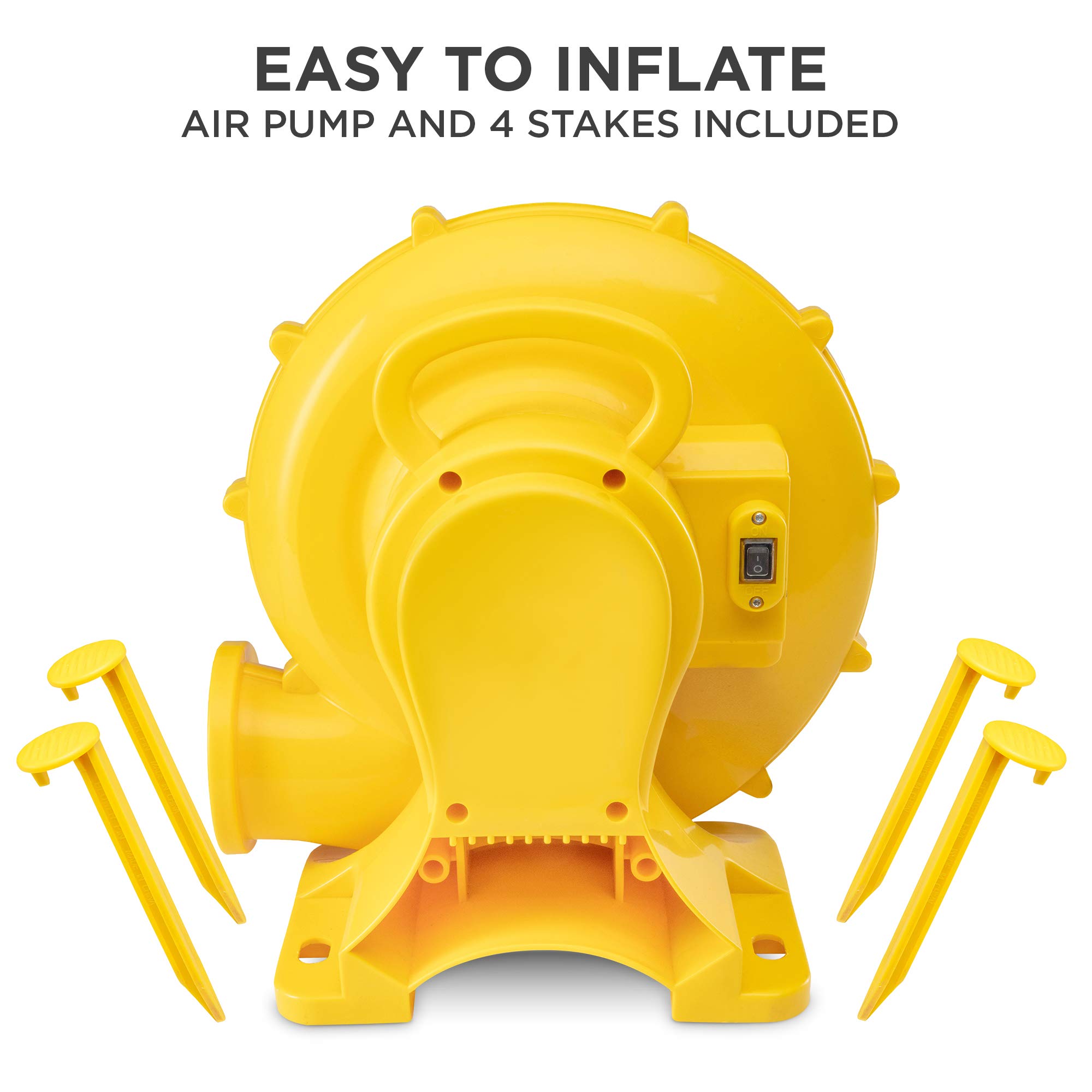Sunny & Fun Heavy-Duty Inflatable Water Slide with Climbing Wall & Deep Pool - Easy Setup Outdoor Water Park for Kids & Adults - Includes Air Pump & Carrying Case - Perfect for Backyard Parties, Summer Fun & Family Gatherings