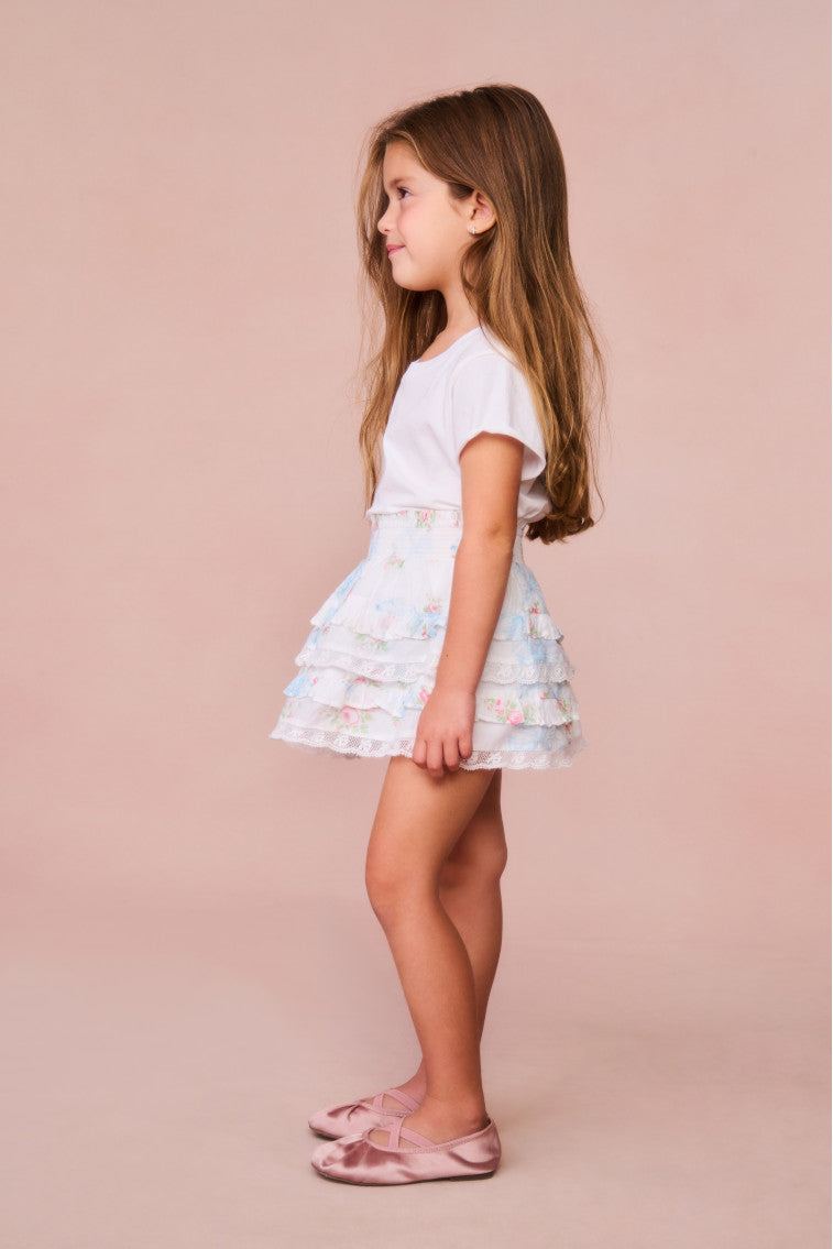 Billie Rosa Beaux Skirt for Girls - Stylish & Comfortable Floral Print Skirt for School, Parties & Everyday Wear