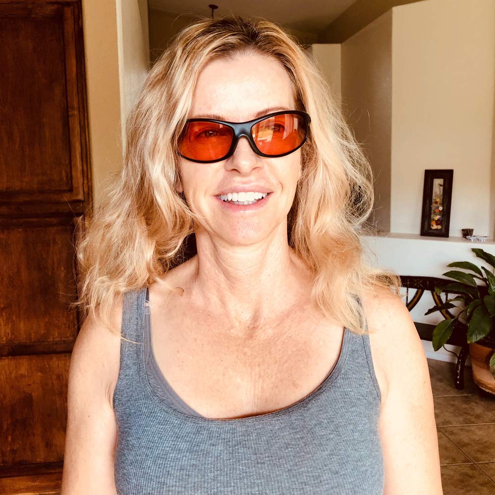 TheraSpecs Wrap Glasses for Light Sensitivity Relief - Migraine & Photophobia Relief Glasses - Blue Light Blocking & UV Protection - Perfect for Computer Work, Driving & Indoor Use