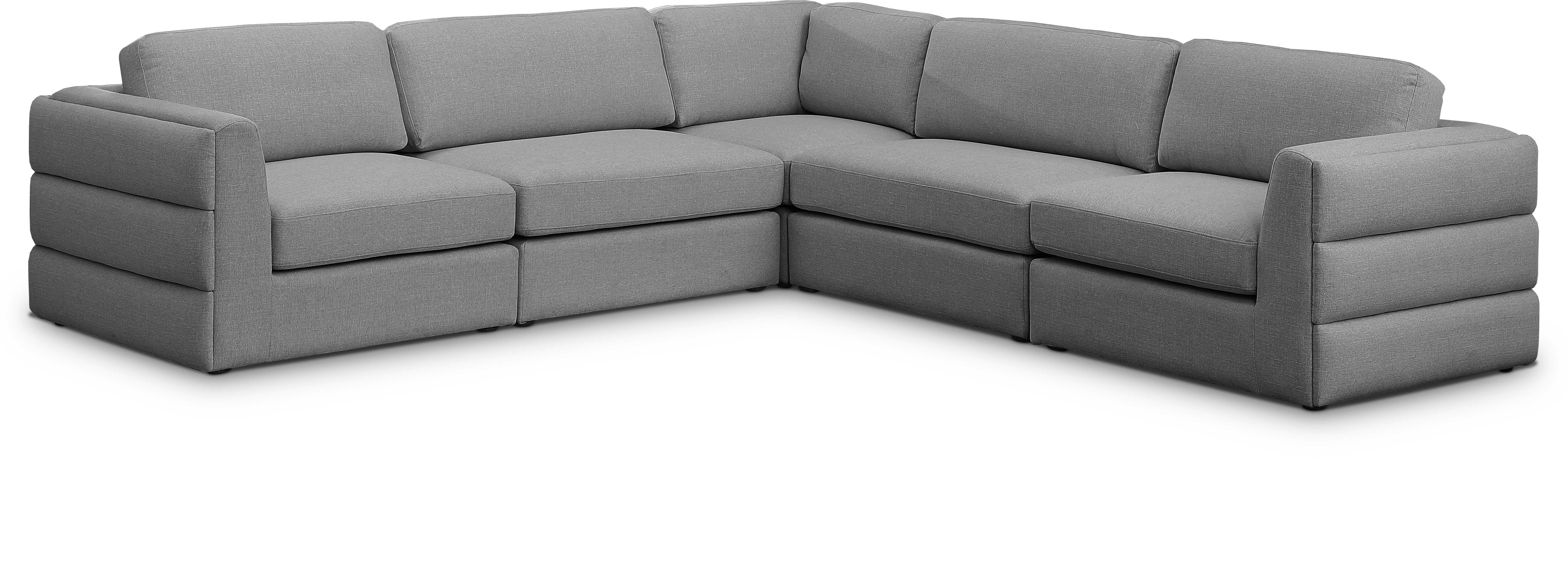 Beckham Durable Linen Texture Fabric Modular Sectional Sofa - Modern Living Room Furniture for Home & Office Comfort