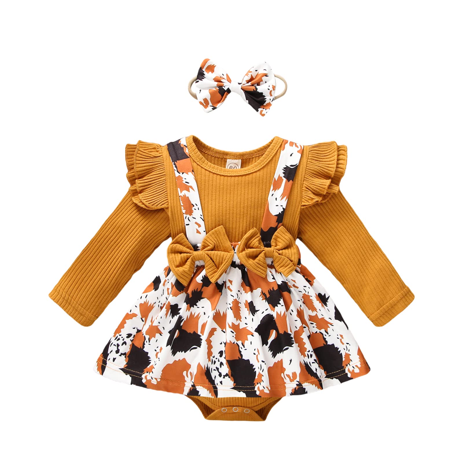 Christmas Newborn Baby Girl Romper Dress - Long Sleeve Plaid Suspender Skirt Outfit for Fall Winter | Holiday Photo Shoot & Family Gathering Outfits