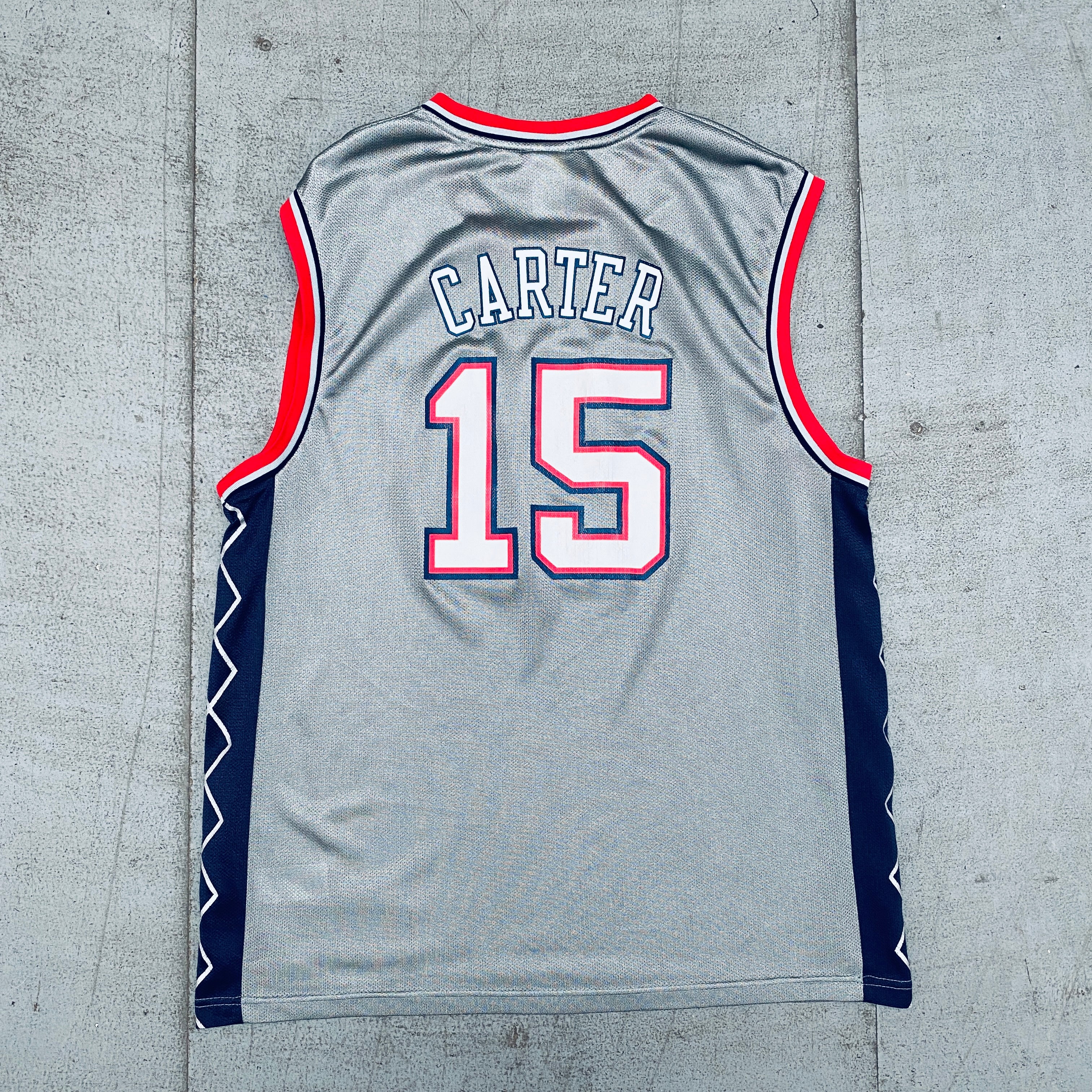 Vince Carter 2004-05 New Jersey Nets Reebok Silver Basketball Jersey Size Large - Authentic NBA Jersey for Fans, Collectors & Game Day Outfits