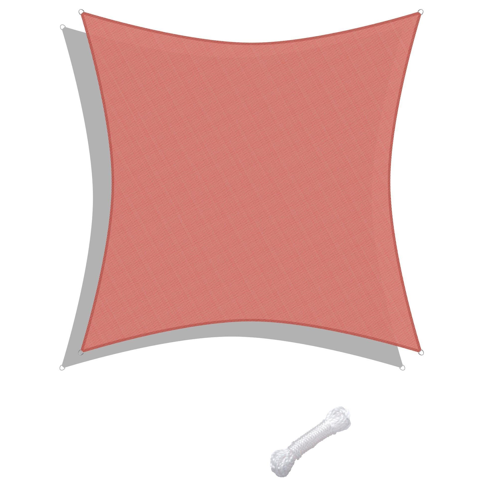Patentwerd Sun Shade Sail - UV Blocking Outdoor Canopy Cover in Triangle, Square & Rectangle Shapes (Red) - Perfect for Beach, Camping, Backyard & Patio Sun Protection