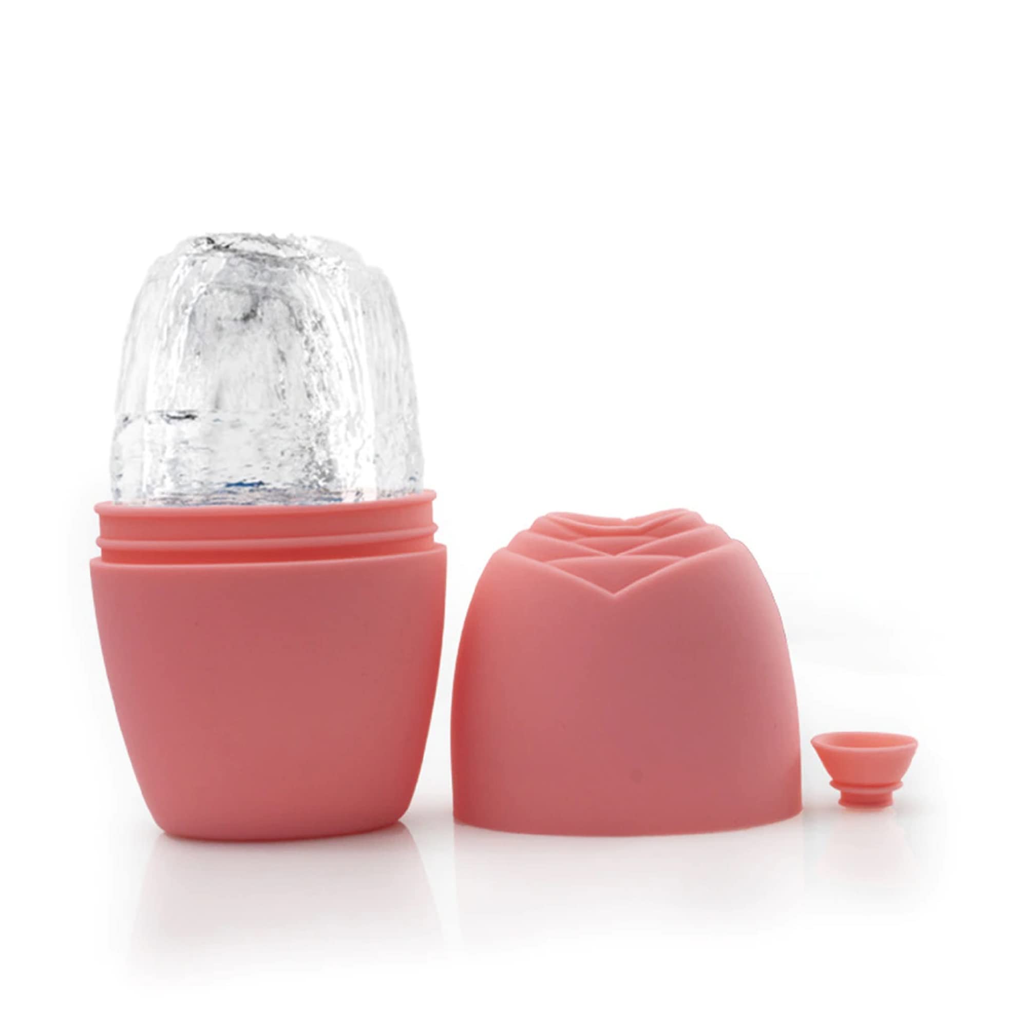 AUGEN Ice Roller for Face - Cooling Face Massager to Enhance Skin Glow, Shrink Pores & Tighten Skin | Reusable Facial Ice Treatment for Puffiness & Dark Circles | Perfect for Morning Routine & Post-Workout Recovery (Pink)