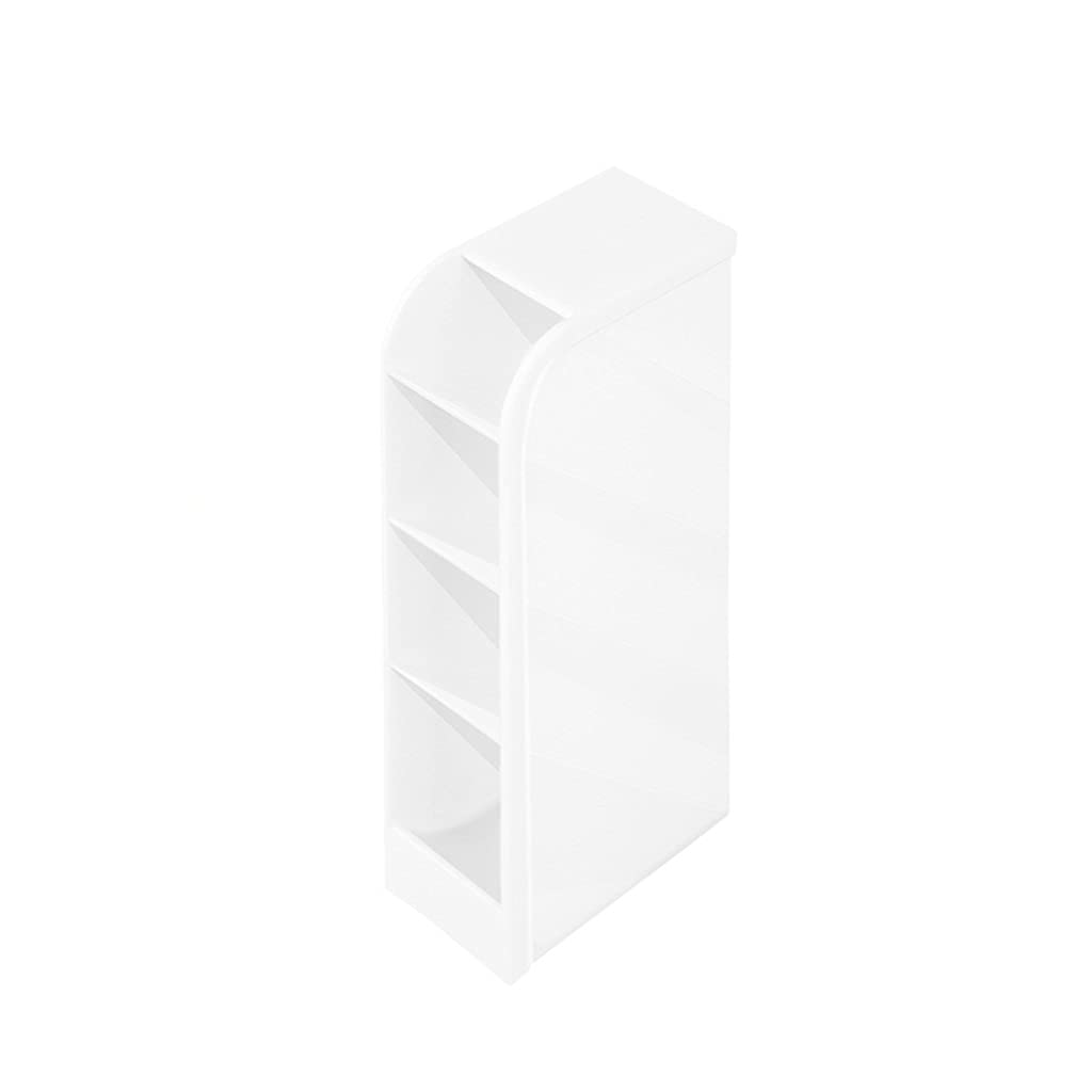 4 Grid Creative Pen Holder - Oblique Desk Organizer for Pens, Pencils & Stationery | Office & Makeup Storage Box | White | Perfect for Home, Office & School Organization