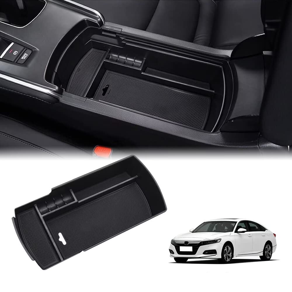 Vesul Center Console Organizer for Honda Accord 2018-2022 - ABS Armrest Storage Tray with Dividers | Perfect for Car Accessories Organization & Glove Compartment Storage