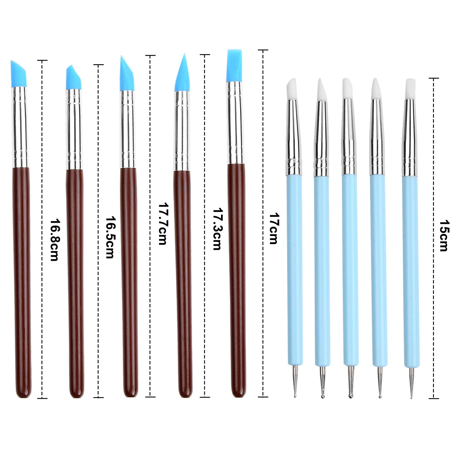 Yasmous 10Pcs Clay Sculpting Tools Set for Pottery & Cake Decorating