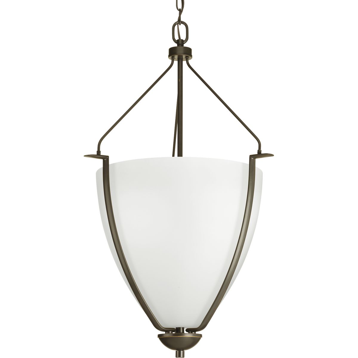 Bravo Collection Three-Light Large Foyer Bowl Chandelier - Elegant Entryway Lighting for Grand Hallways & Spacious Foyers