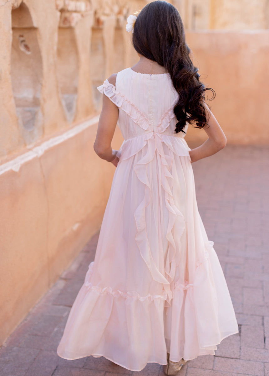 Emmy Cream Dress - Elegant Women's Formal Gown for Weddings, Parties & Special Occasions