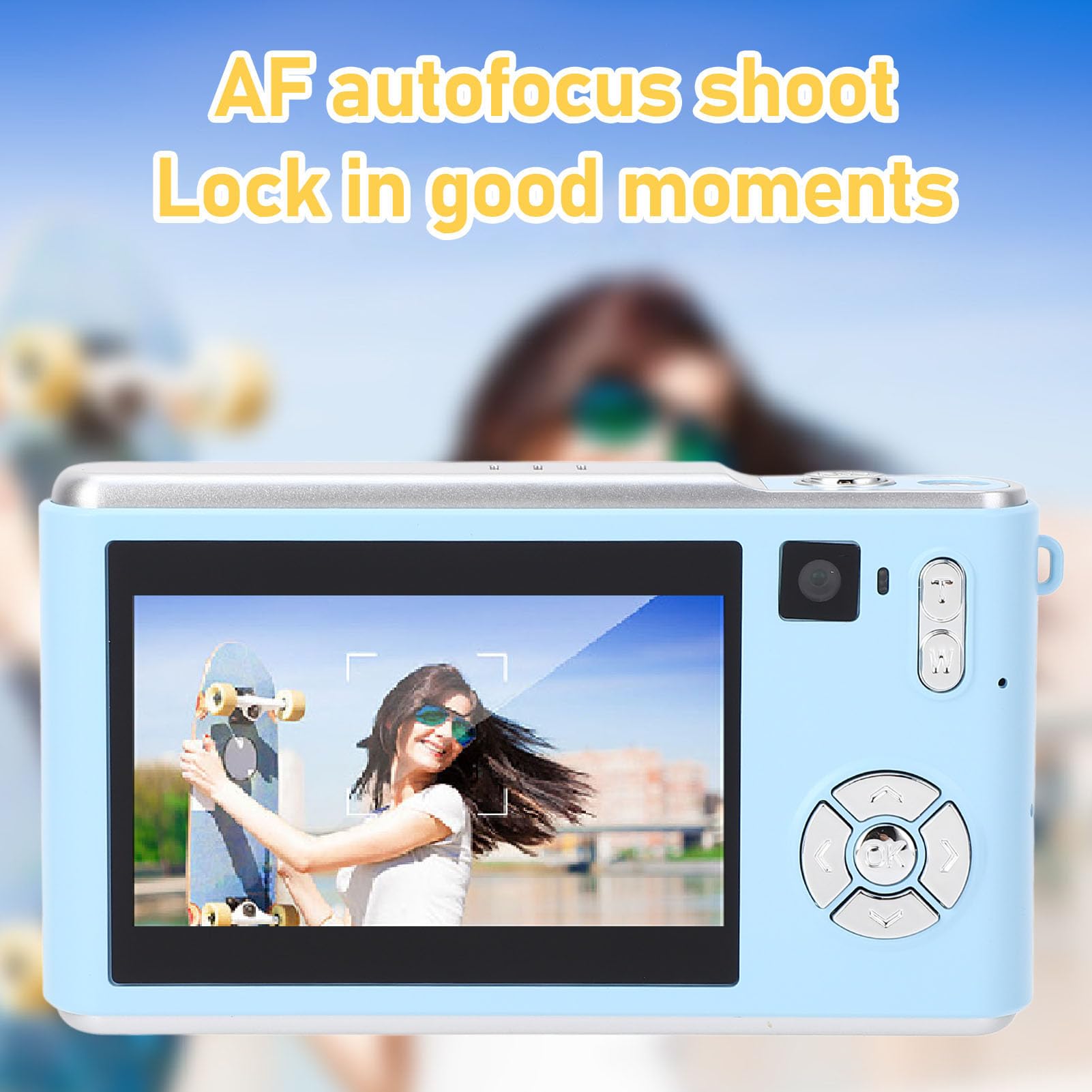 36MP 1080P HD Digital Camera for Photography & Vlogging - Dual Lens Auto Focus Compact Camera with 3