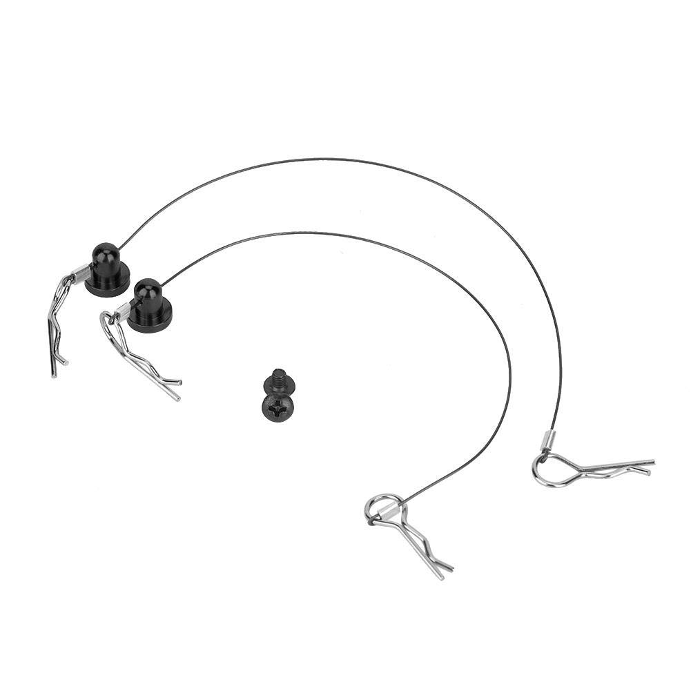 VGeby 1/10 RC Car Body Shell Clip Pins - Durable Black Shell Body Clip Rope for Secure Car Shell Attachment - Perfect for Off-Road and Drift Racing