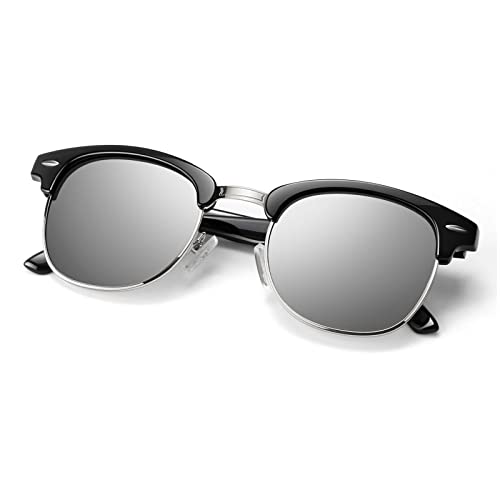 A10- Glossy Black | Silver | Silver Rim