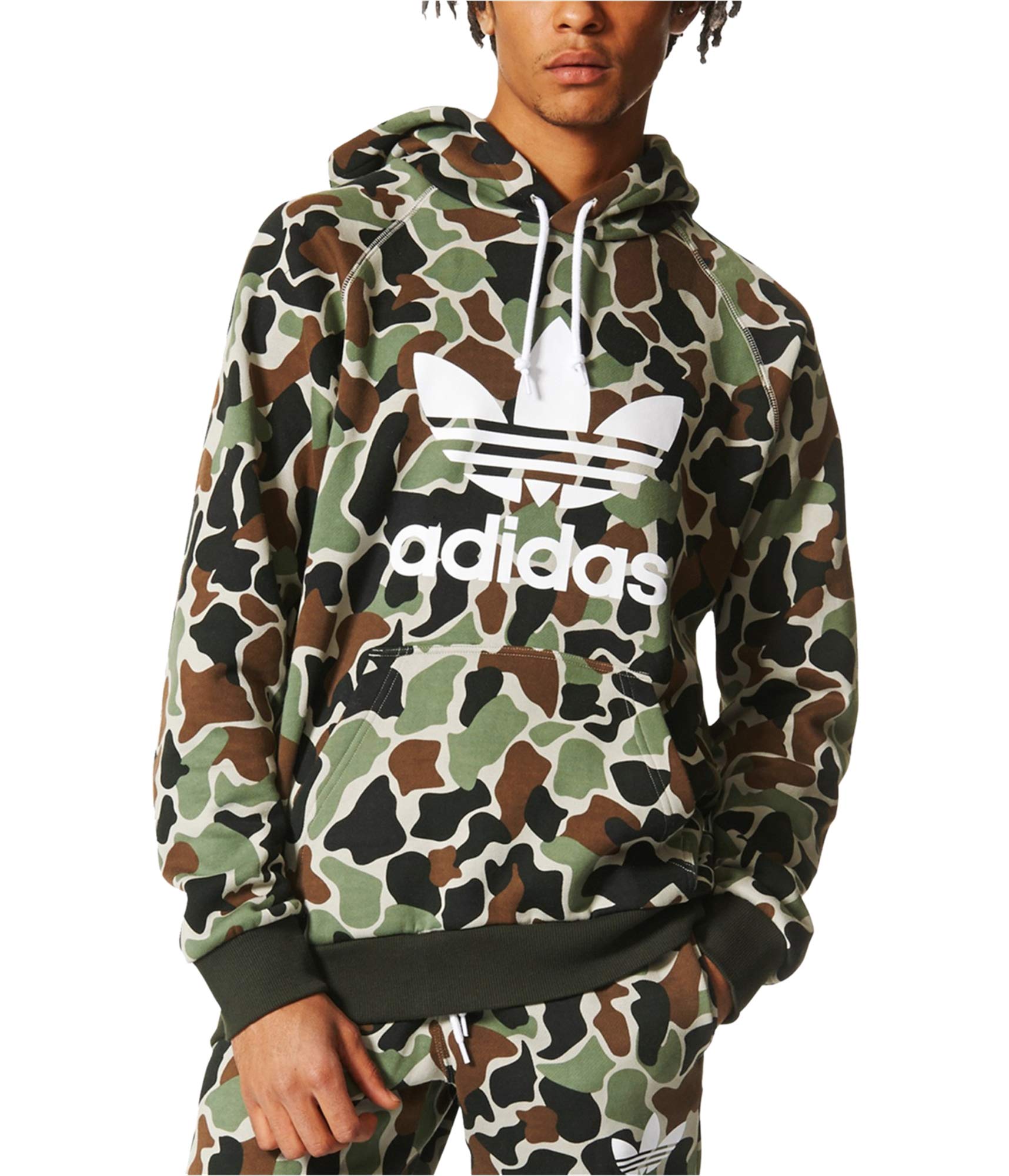 adidas Originals Men's Camo Hoodie Sweatshirt - Streetwear Fashion, Casual Wear for Gym & Outdoor Activities