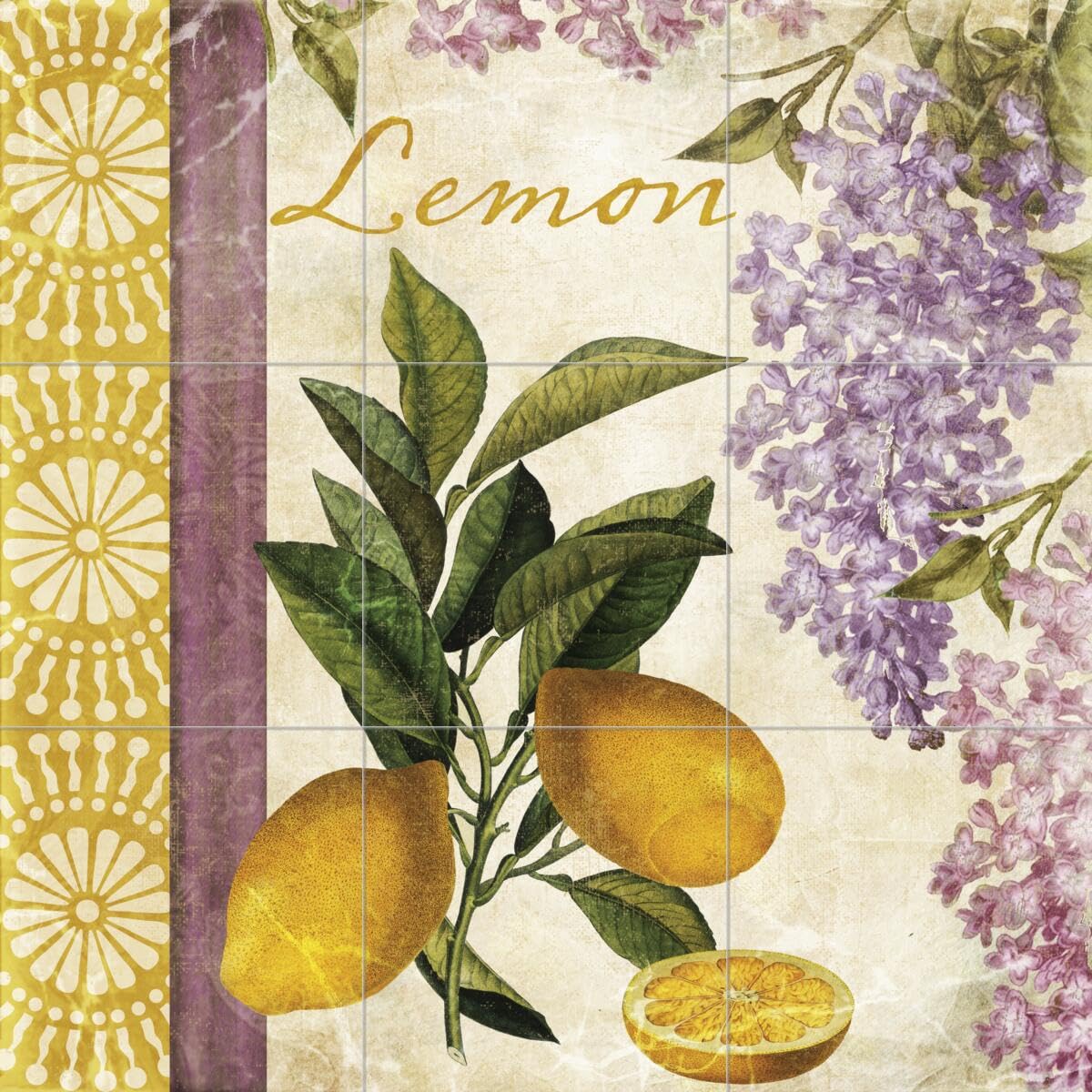 Ceramic Backsplash Tile Mural - Summer Citrus Fruit & Vegetable Design for Kitchen & Bathroom - Color Bakery Collection - Perfect for Home Renovation & DIY Decor Projects